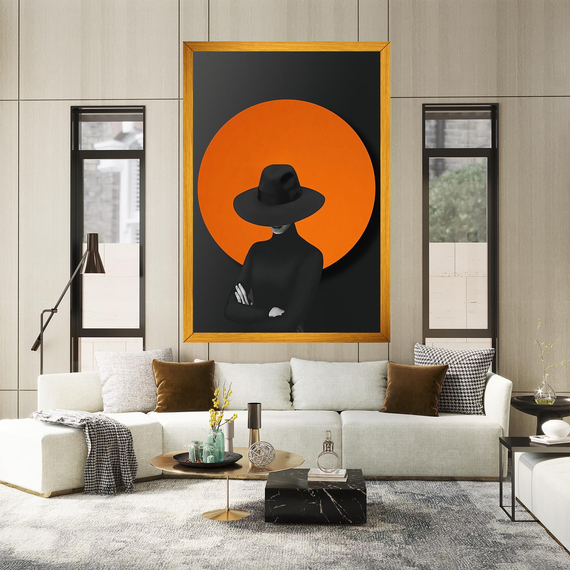 Vászonkép Black Fashion mockup 2