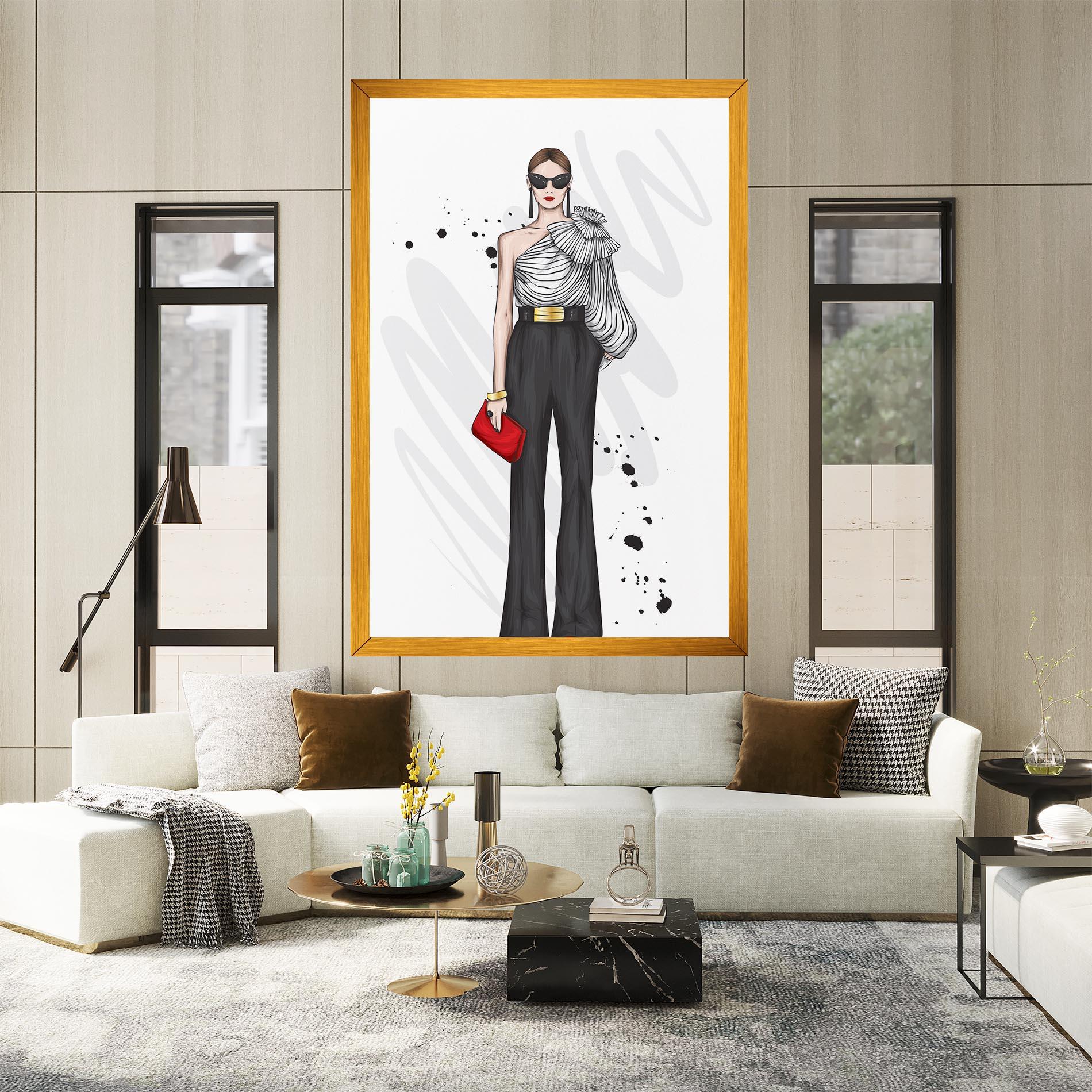 Vászonkép Tall Black Pants mockup 2