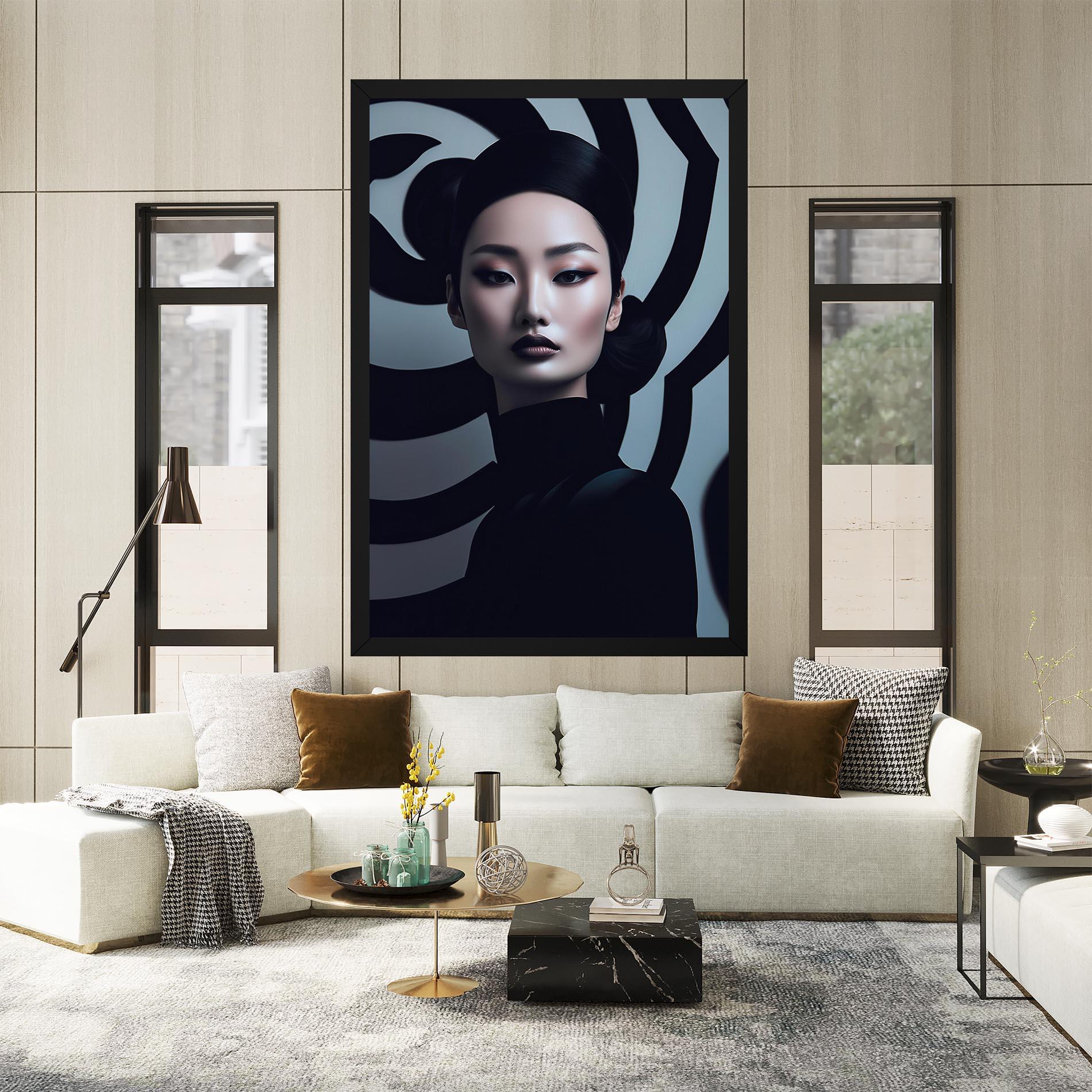 Vászonkép Asiatic Black Outfit mockup 2