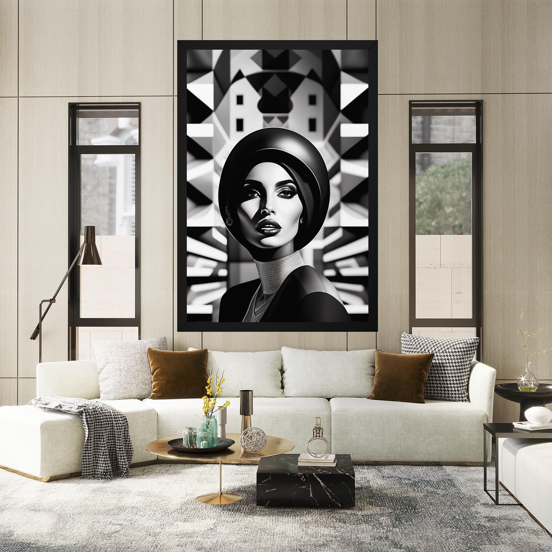 Vászonkép Big Black Hat mockup 2