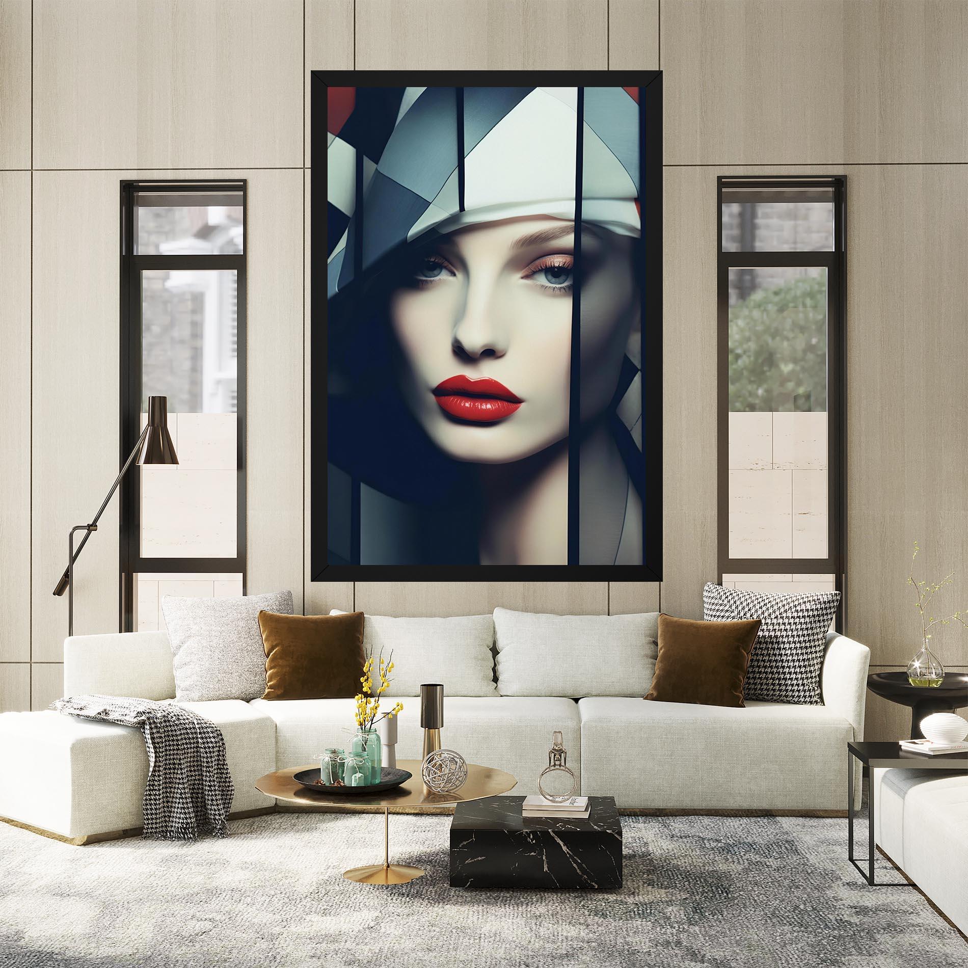 Vászonkép Big Juicy Lips Woman mockup 2