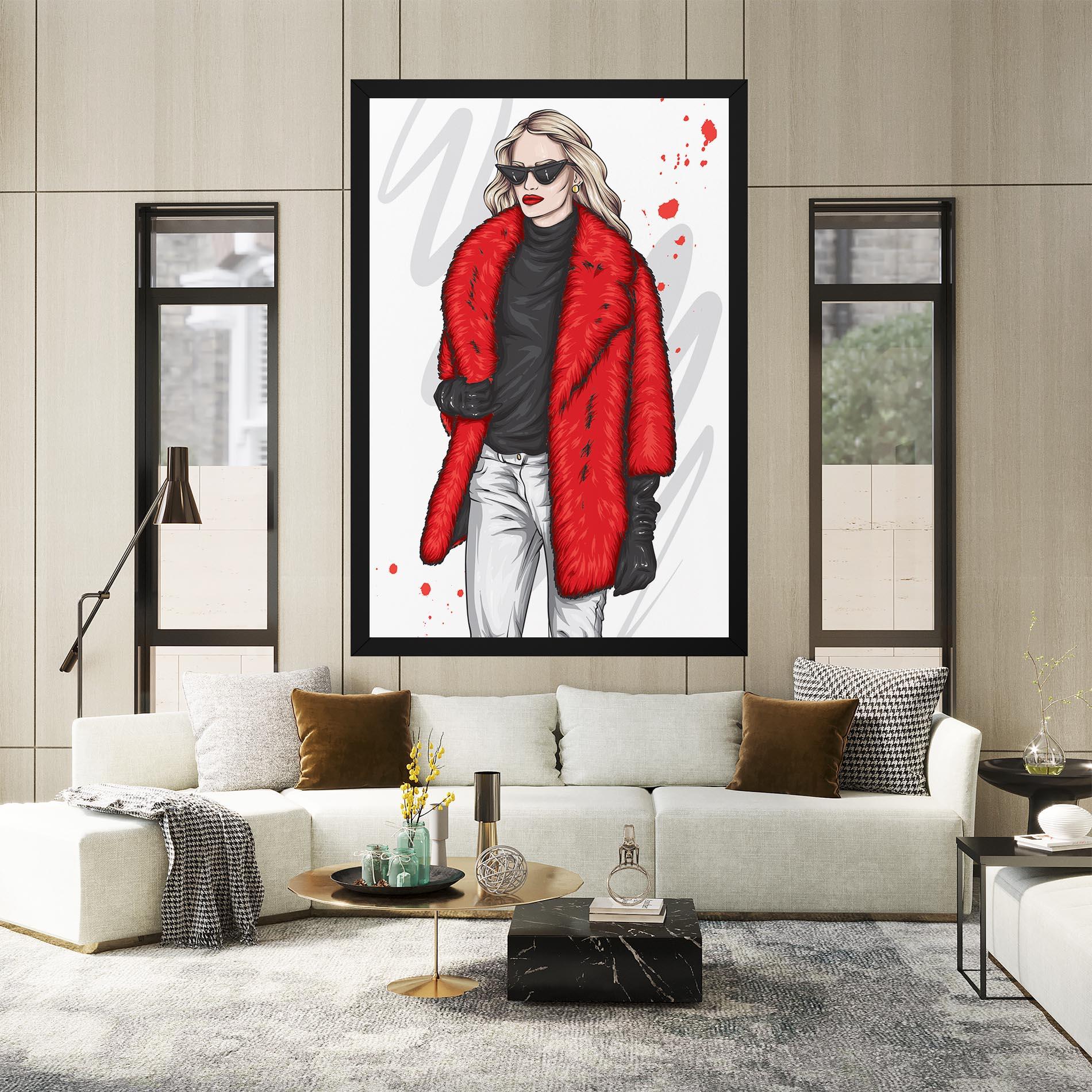 Vászonkép Black Blouse Woman mockup 2