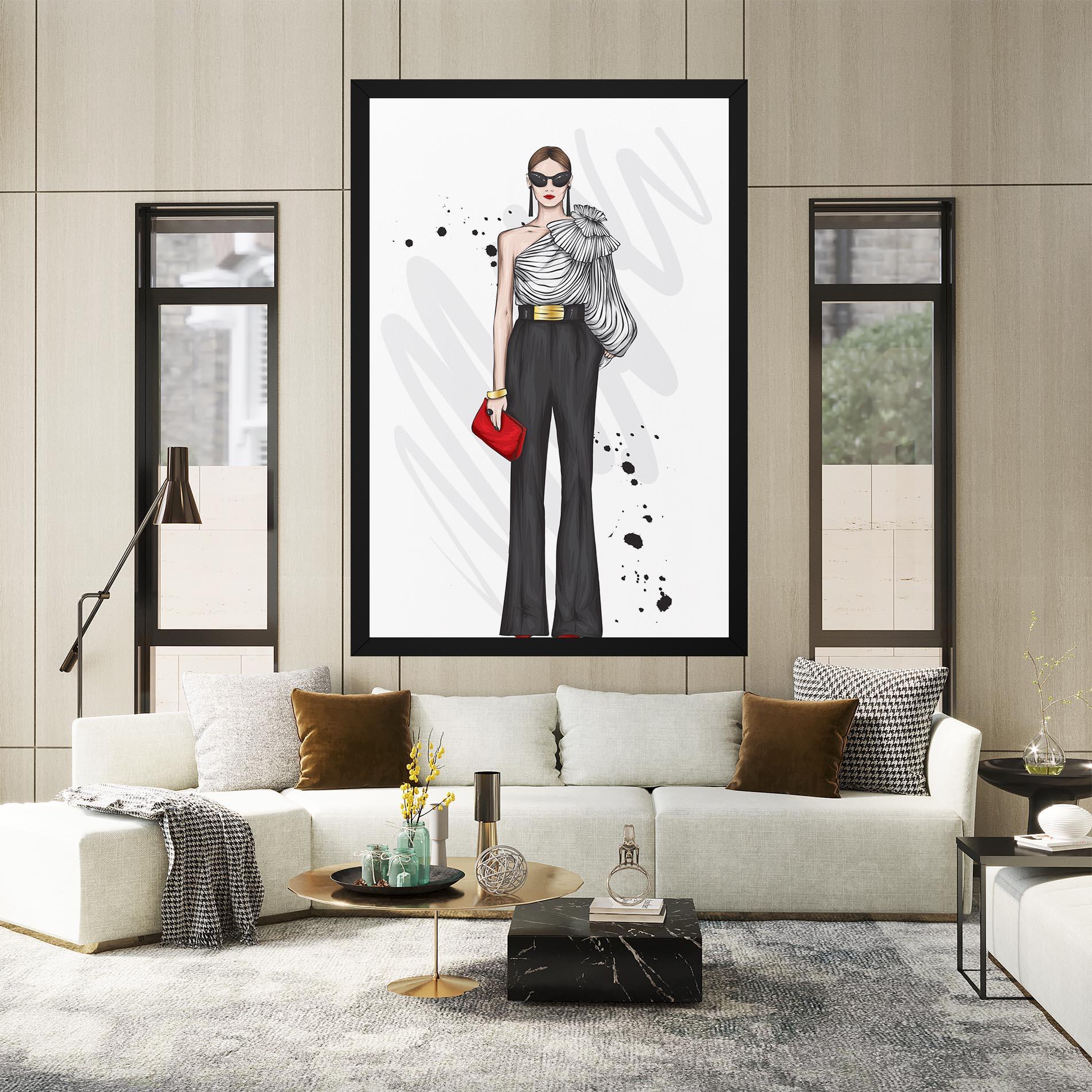 Vászonkép Tall Black Pants mockup 2