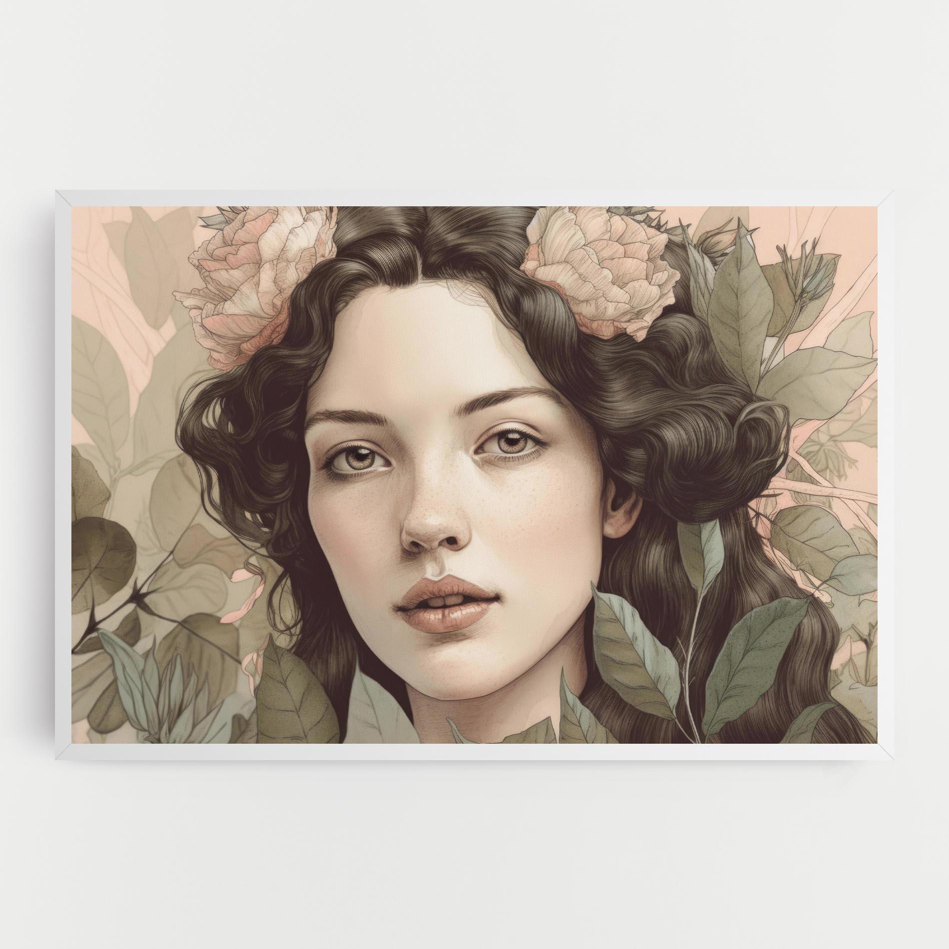 Vászonkép Beautiful Vintage Portrait mockup 0