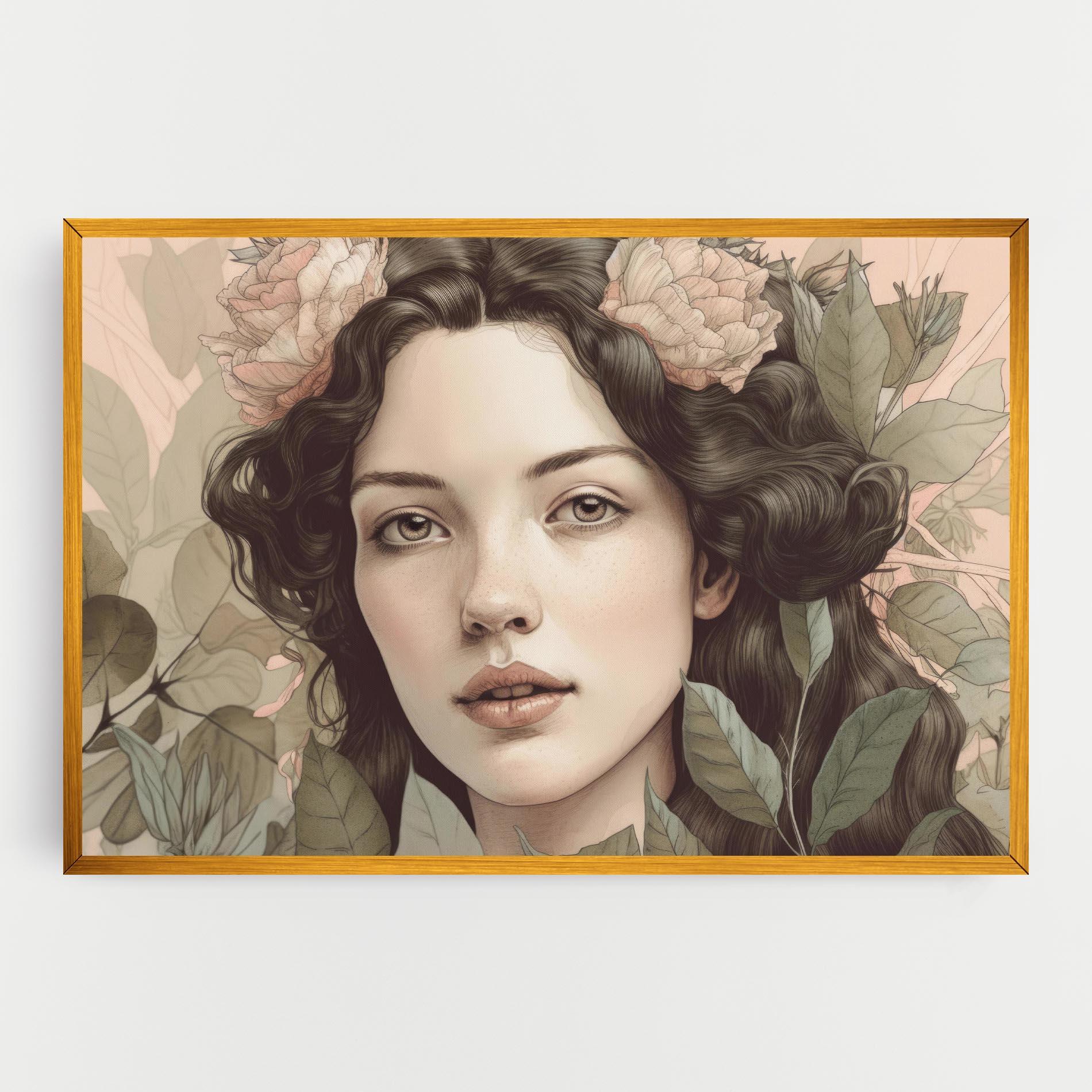 Vászonkép Beautiful Vintage Portrait mockup 0