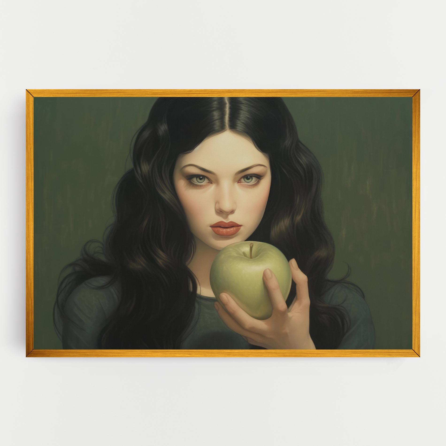 Vászonkép Green Apple Painting mockup 0