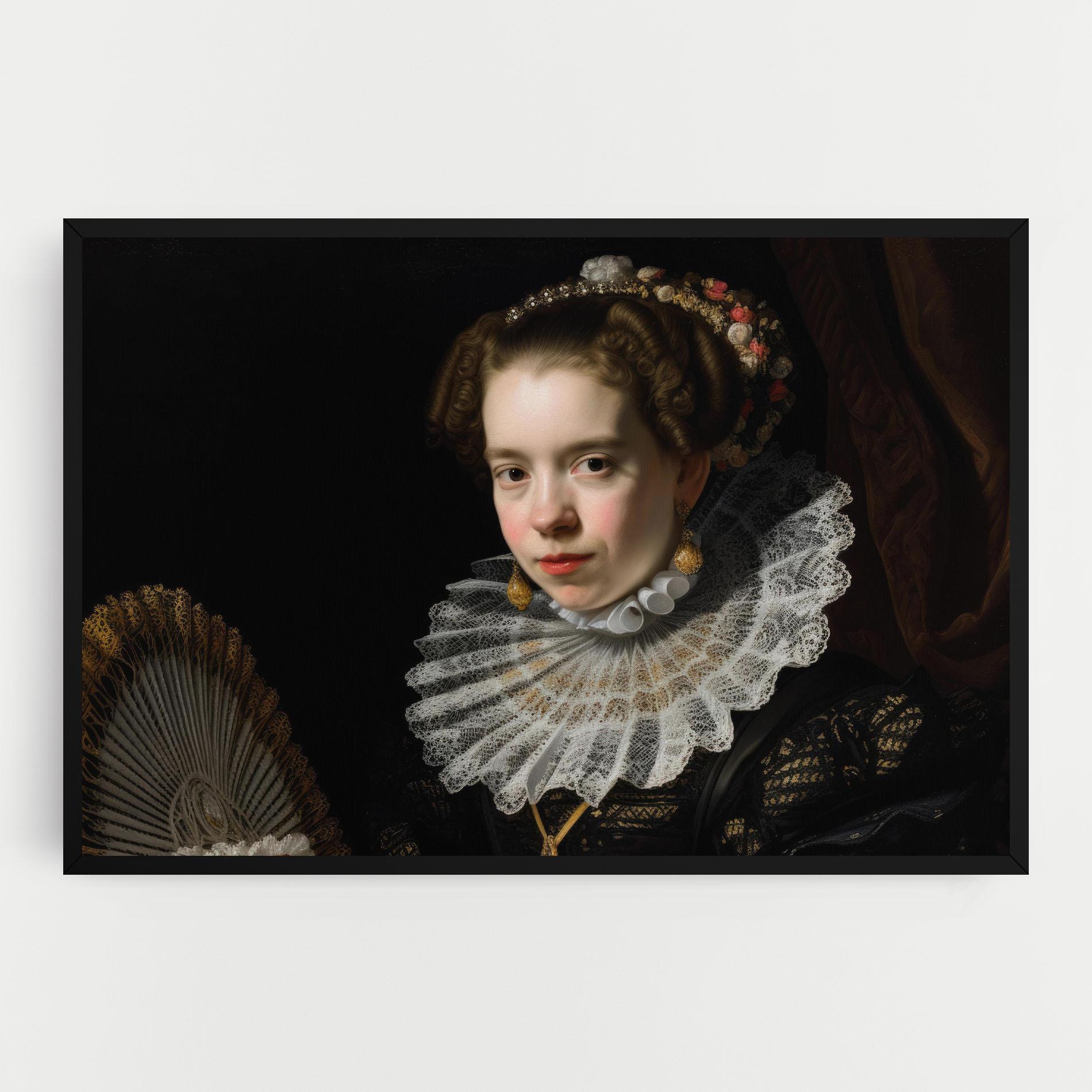 Vászonkép Baroque Lady Portrait mockup 0