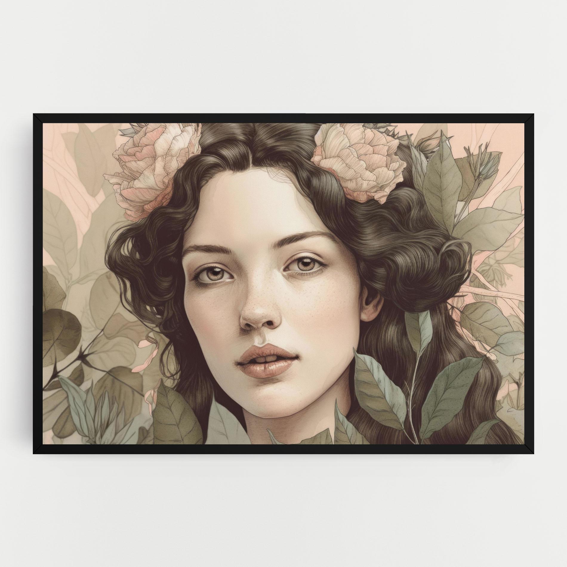 Vászonkép Beautiful Vintage Portrait mockup 0
