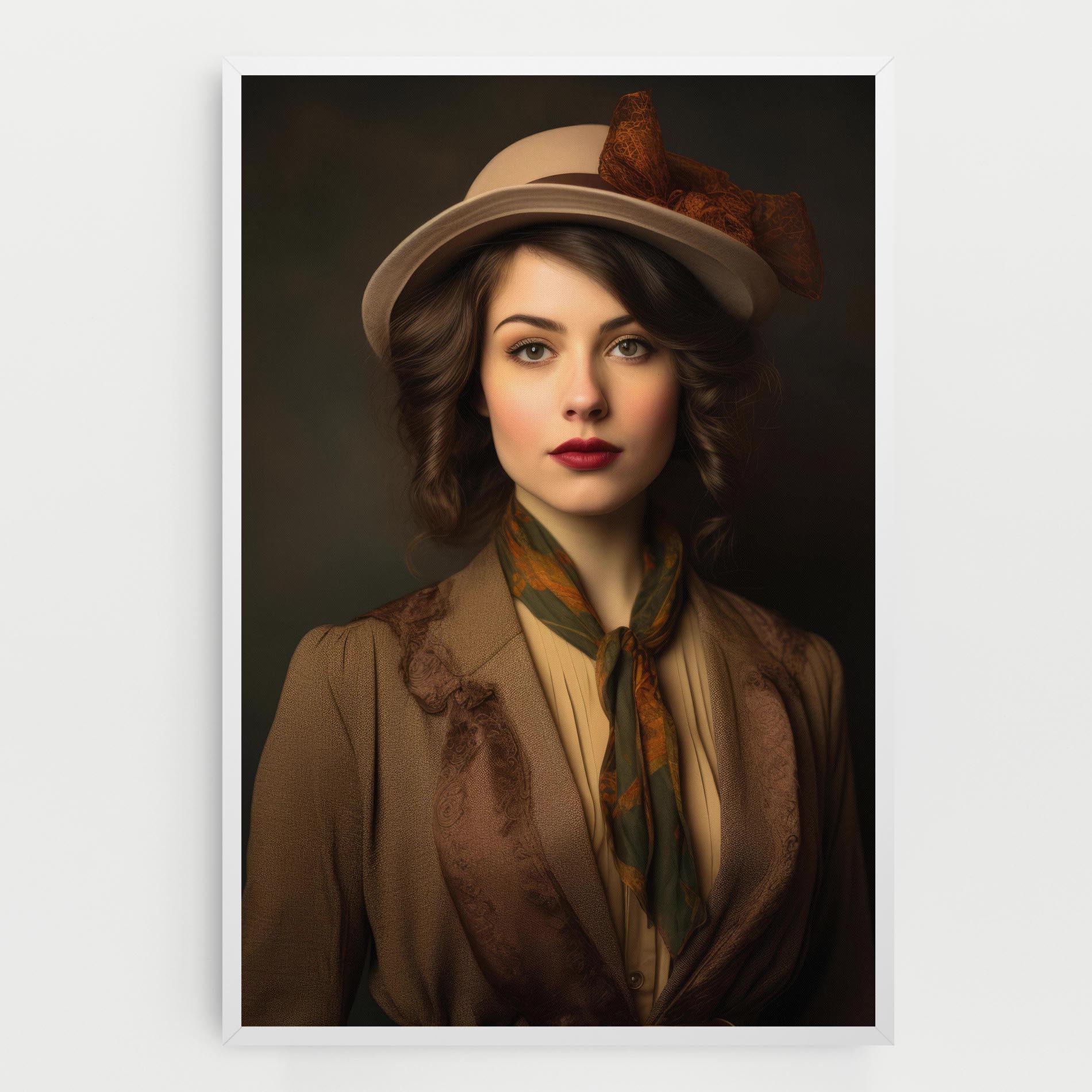 Vászonkép Cream Vintage Hat mockup 0