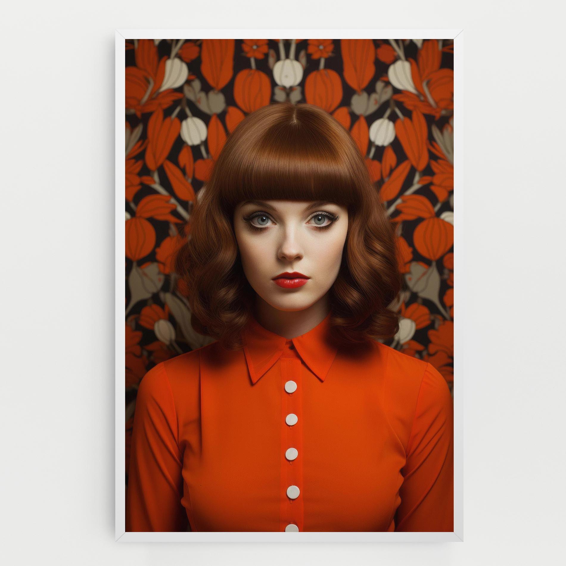 Vászonkép Orange Blouse Woman mockup 0