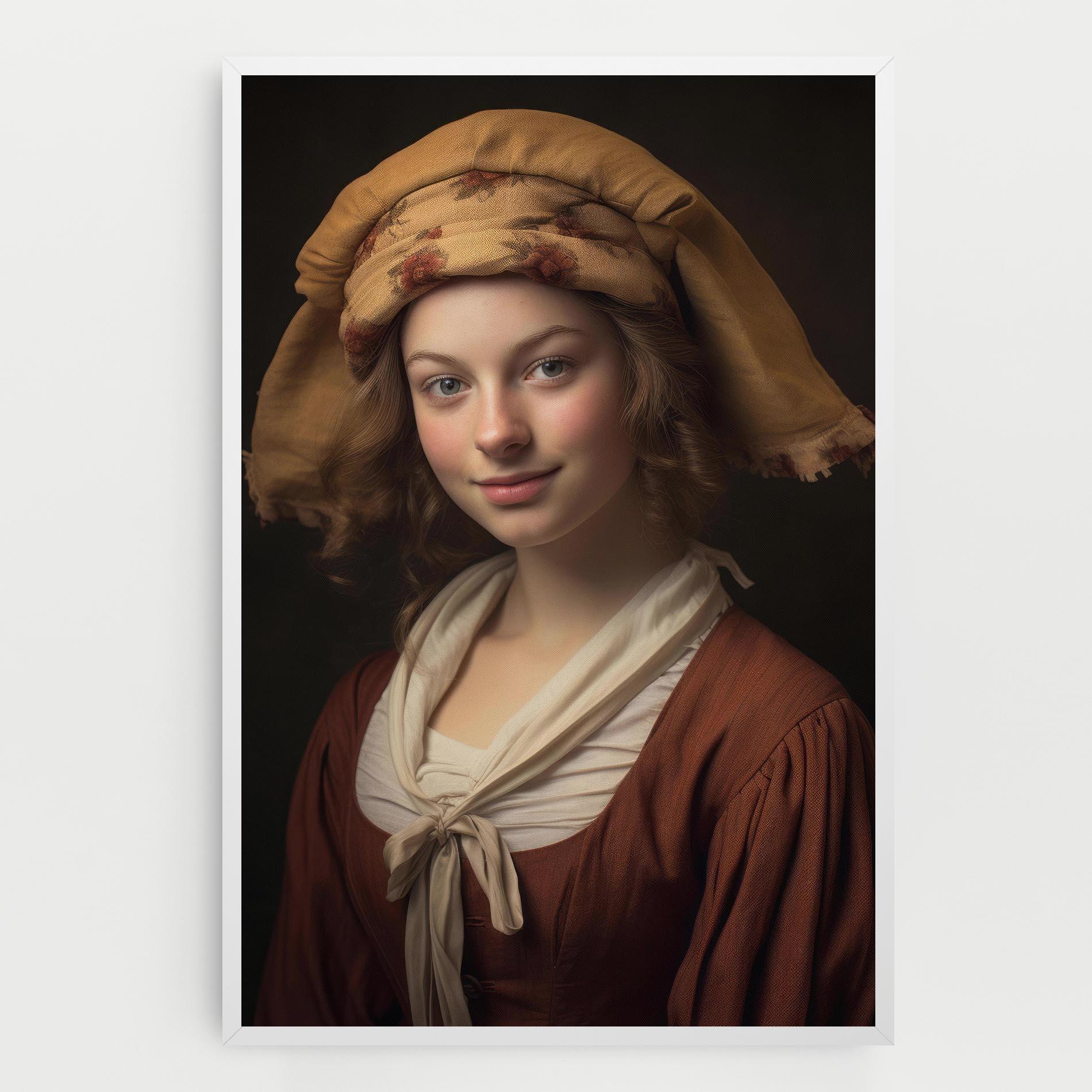 Vászonkép Young Vintage Woman mockup 0