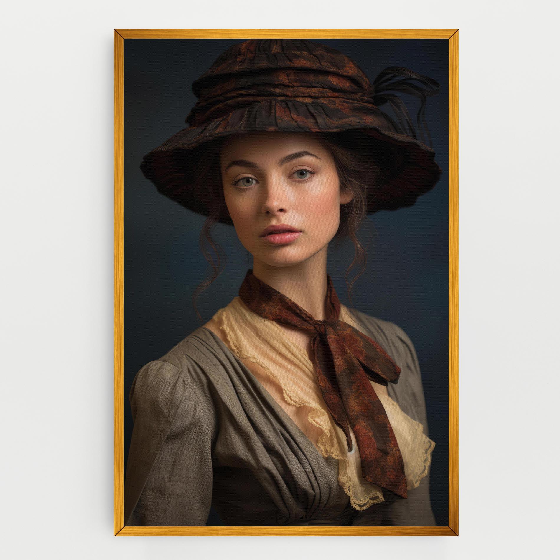 Vászonkép Brown Vintage Hat mockup 0