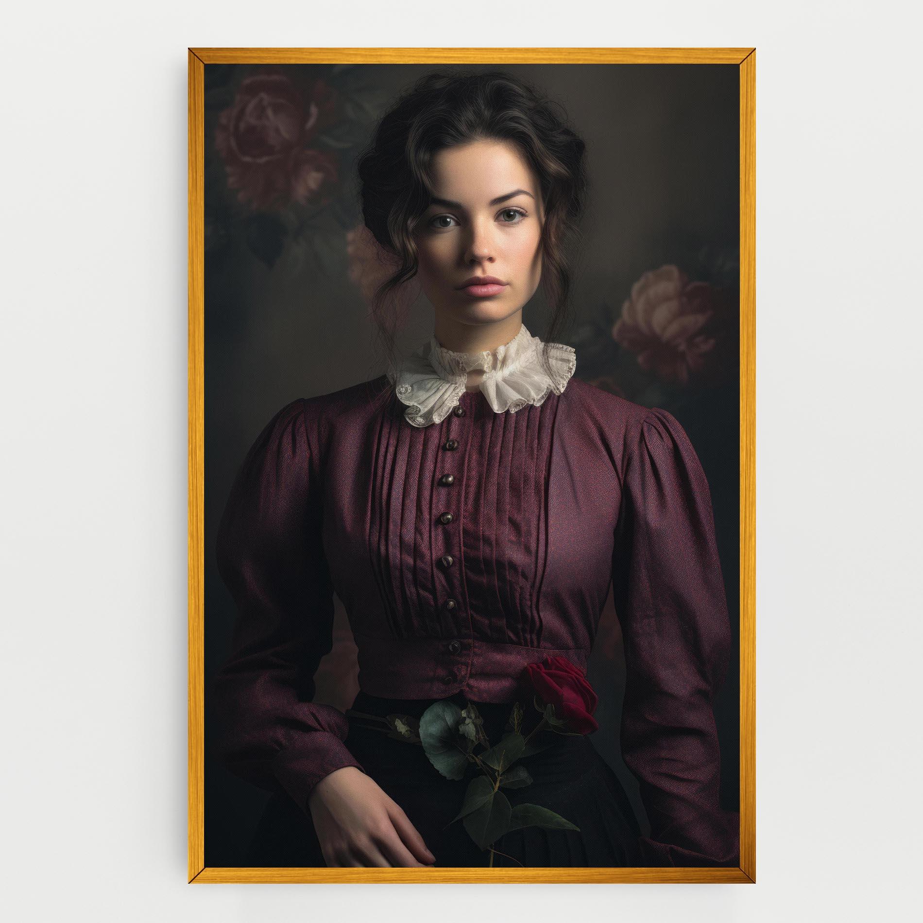 Vászonkép Holding Vintage Rose mockup 0