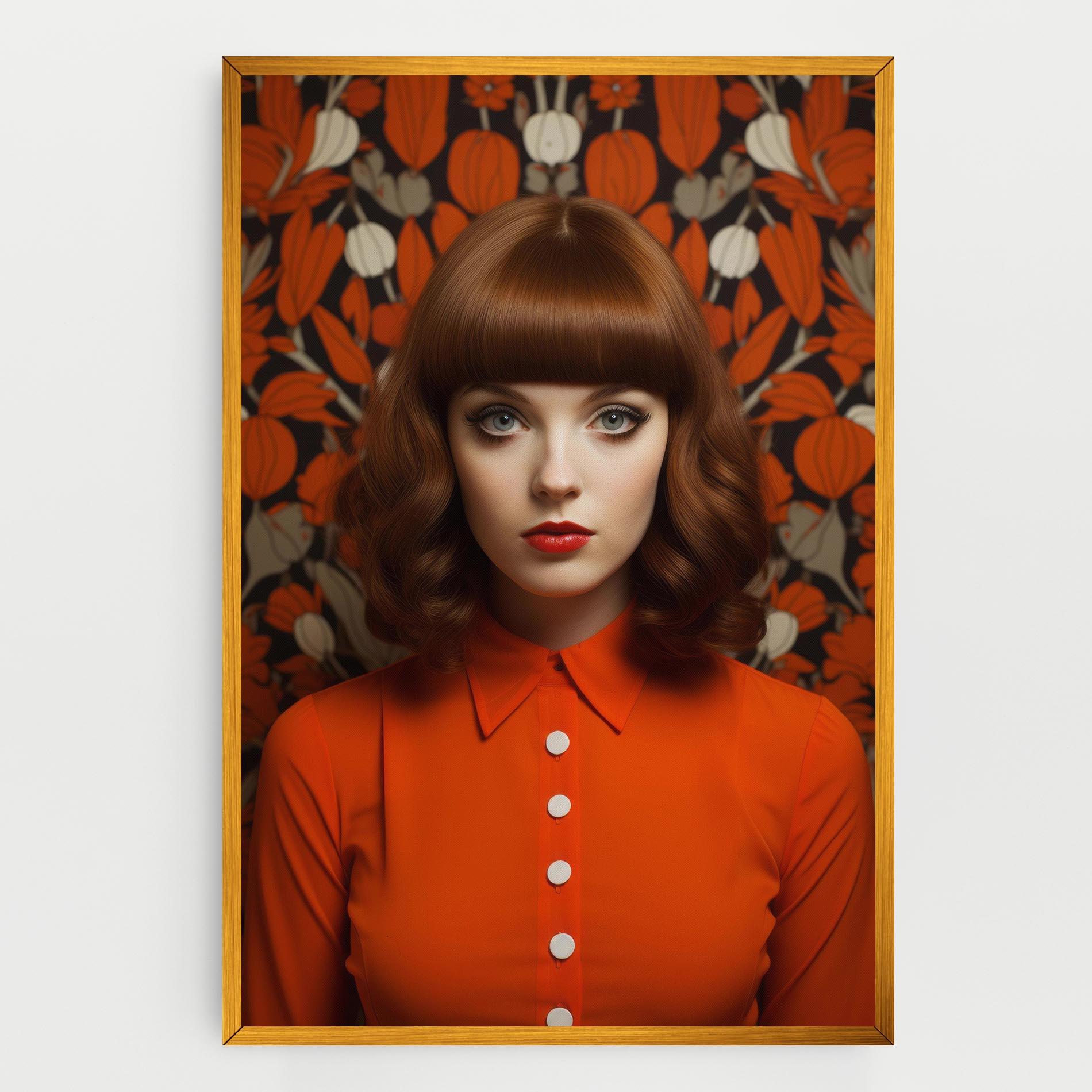 Vászonkép Orange Blouse Woman mockup 0