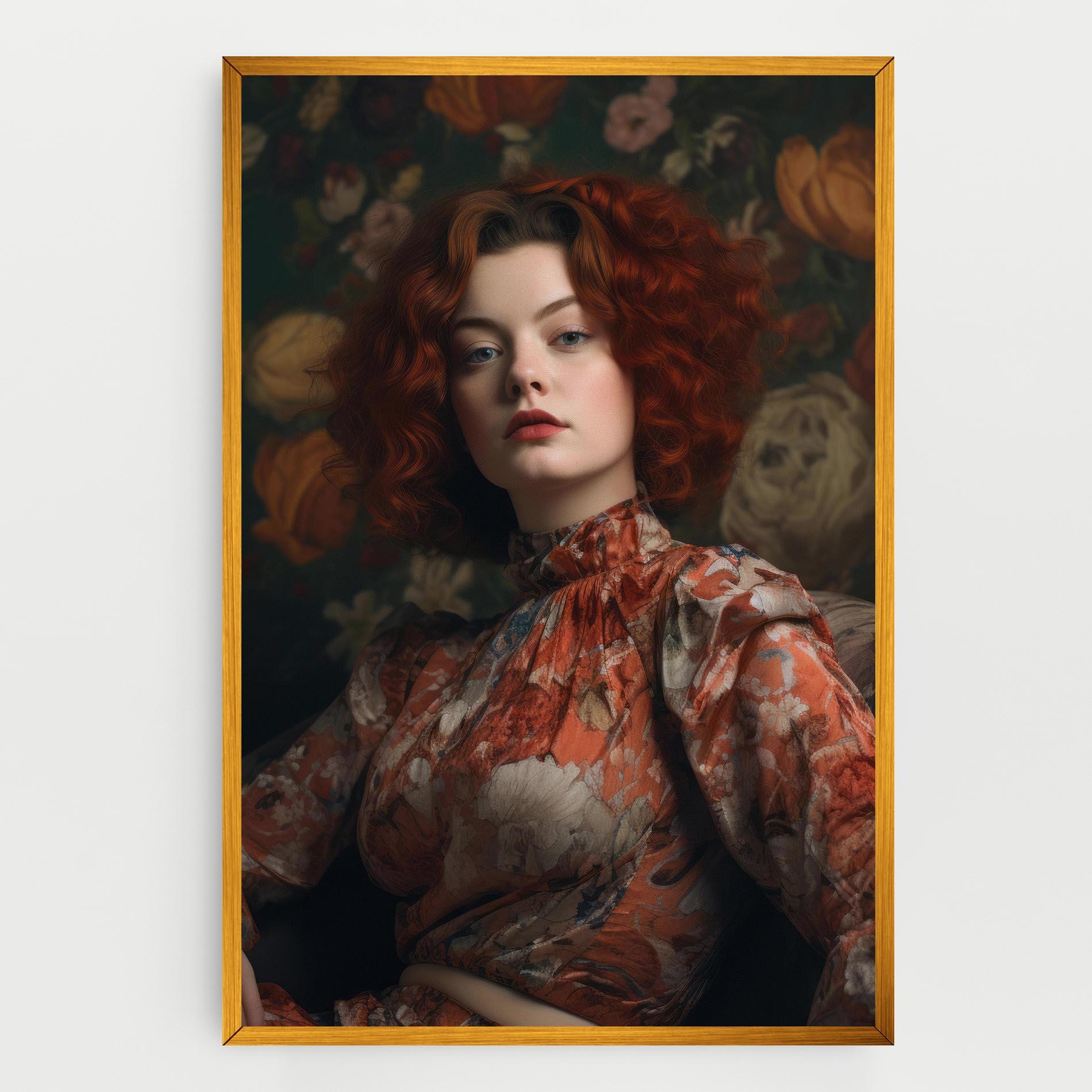 Vászonkép Red Vintage Hair mockup 0