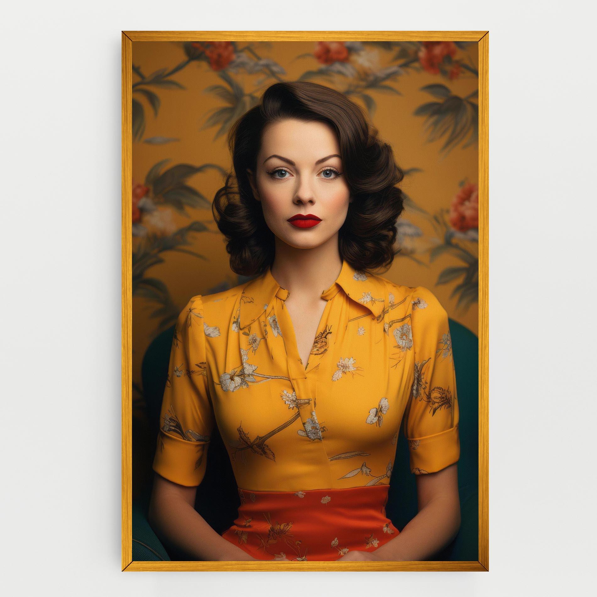 Vászonkép Yellow Red Dress mockup 0