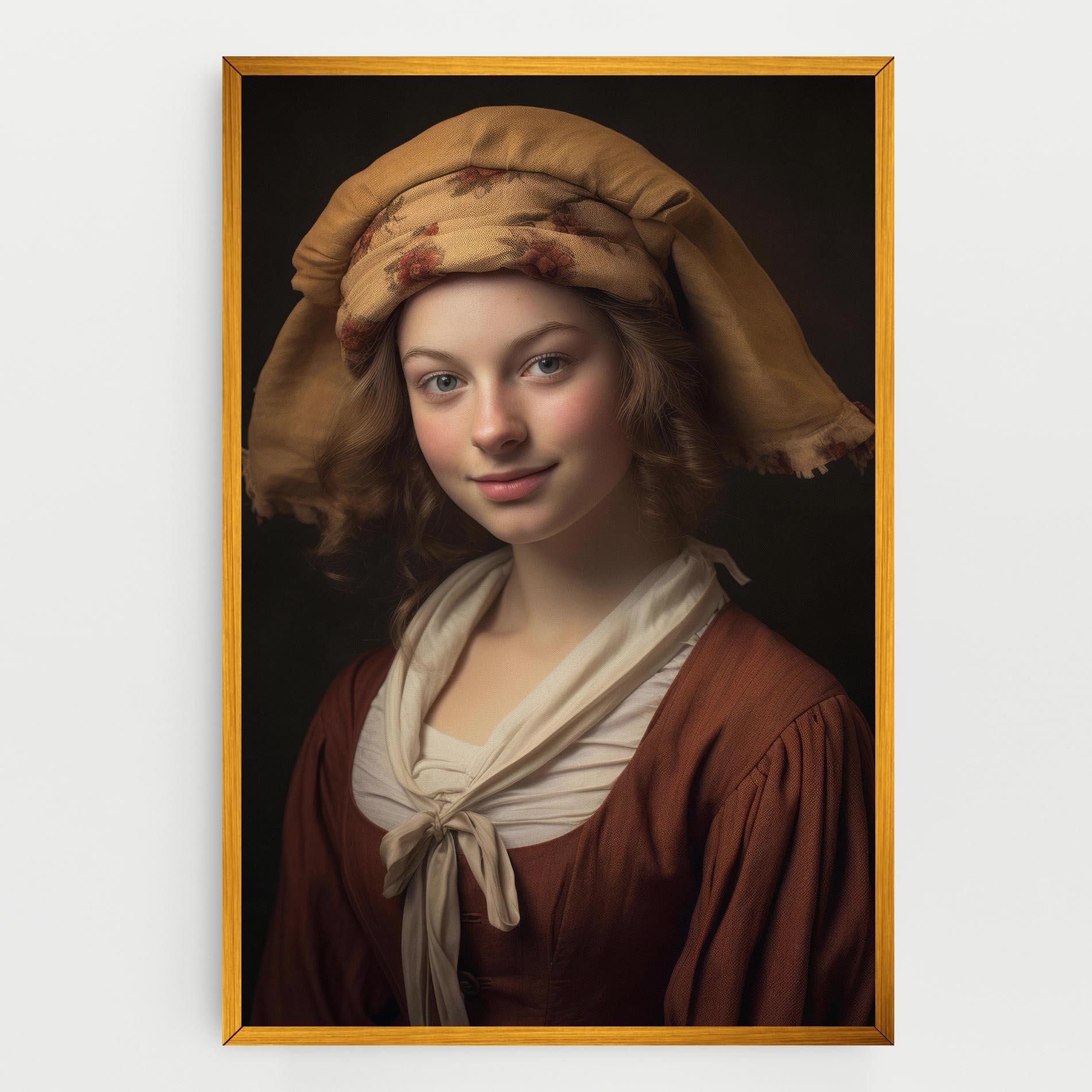 Vászonkép Young Vintage Woman mockup 0