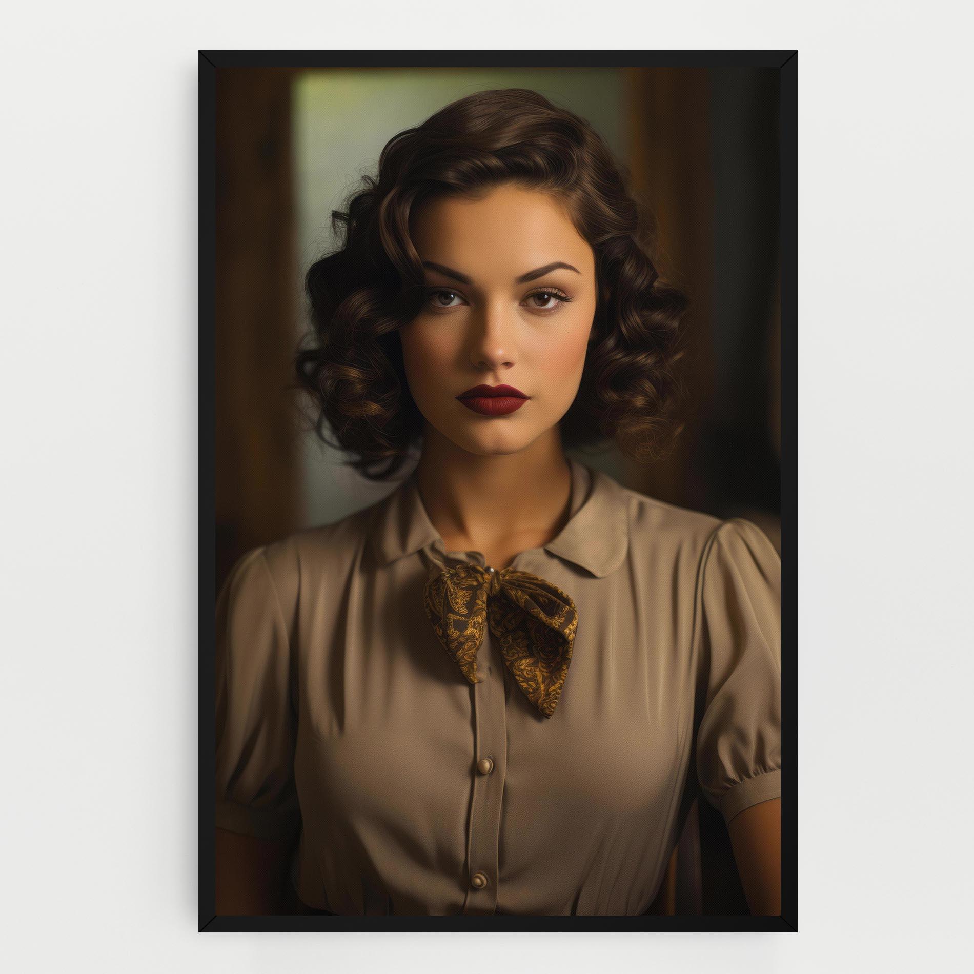 Vászonkép Beige Vintage Blouse mockup 0