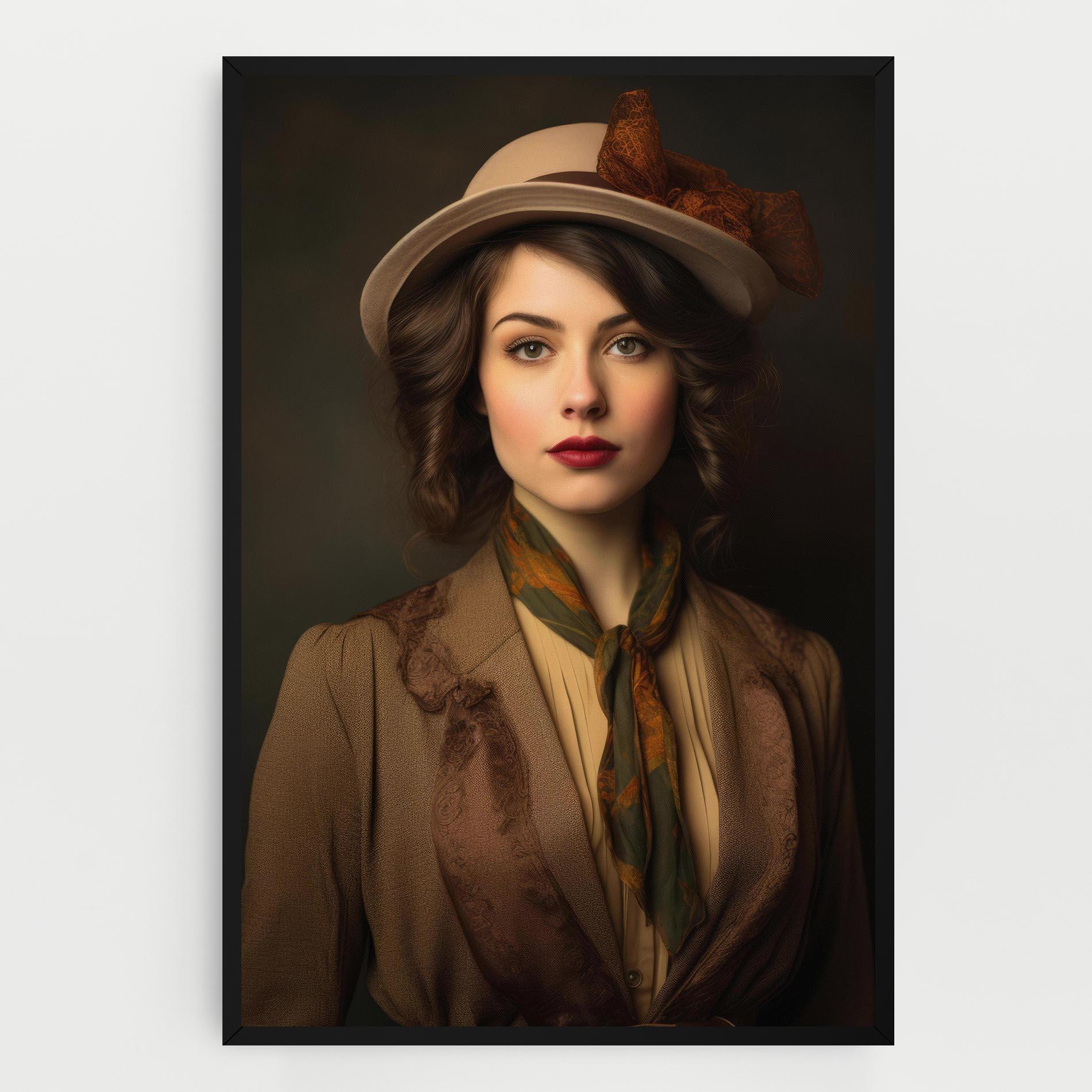 Vászonkép Cream Vintage Hat mockup 0