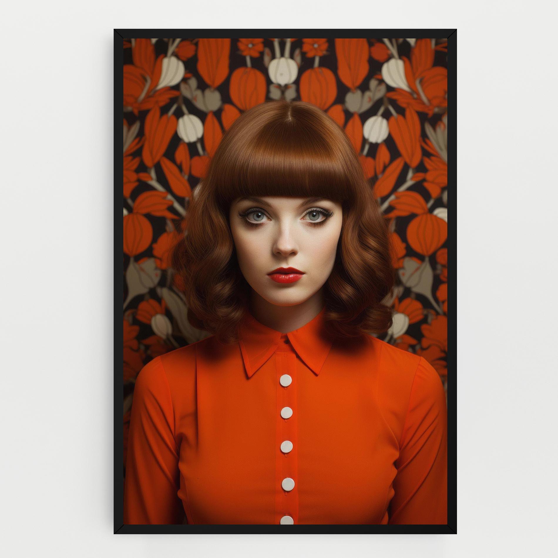 Vászonkép Orange Blouse Woman mockup 0