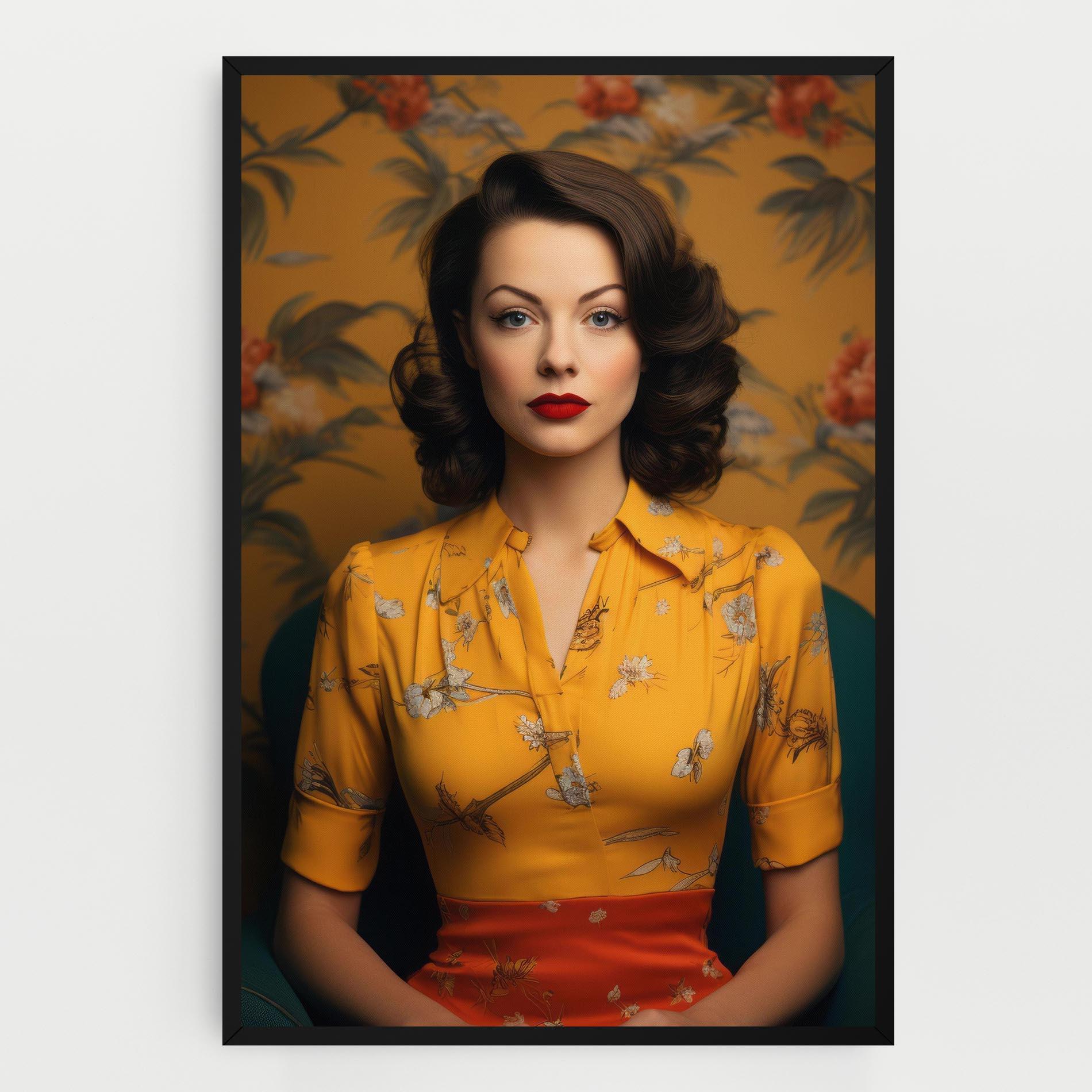 Vászonkép Yellow Red Dress mockup 0