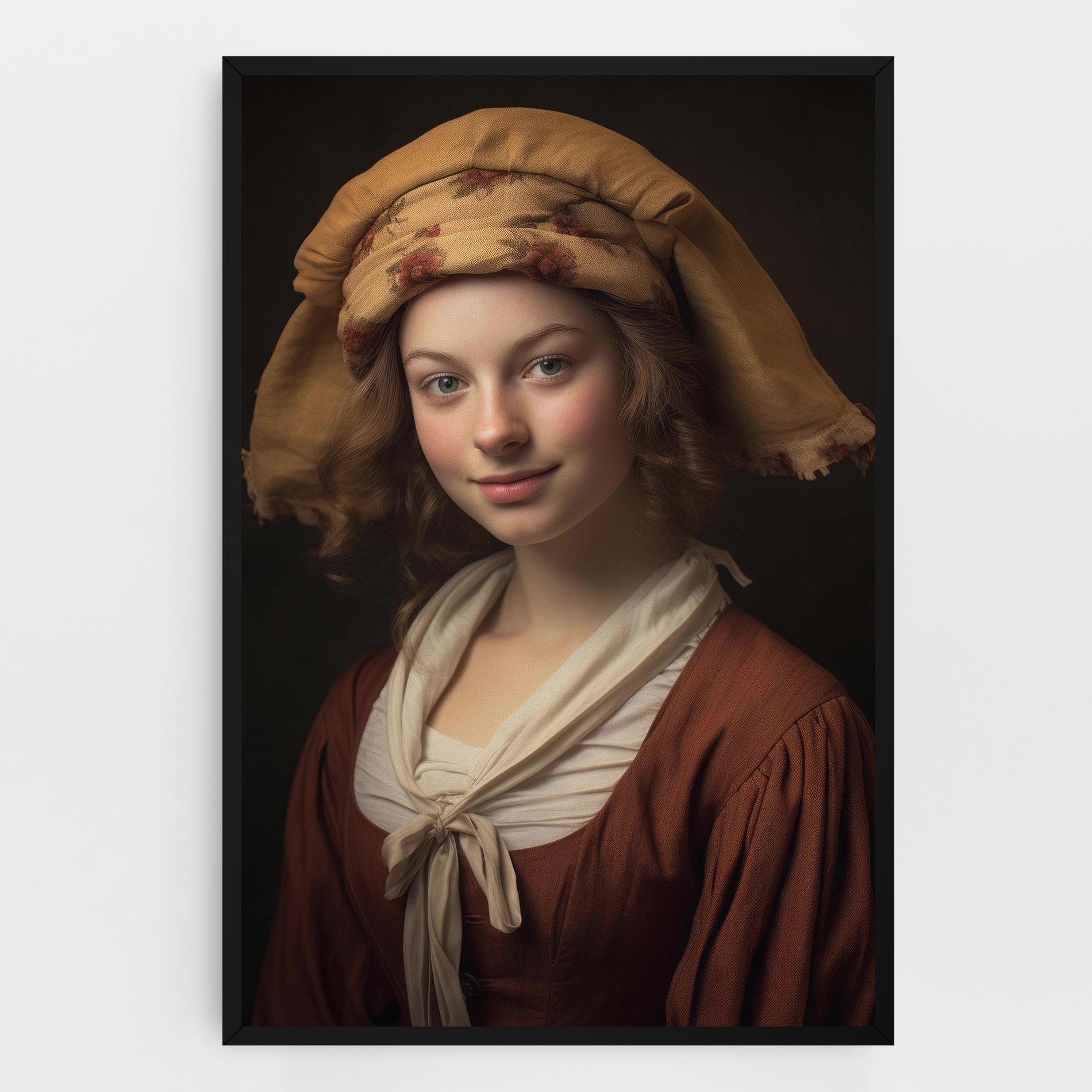 Vászonkép Young Vintage Woman mockup 0