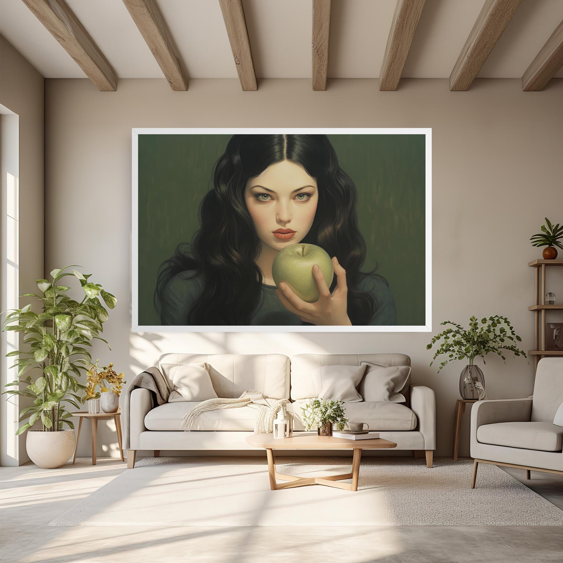 Vászonkép Green Apple Painting mockup 6