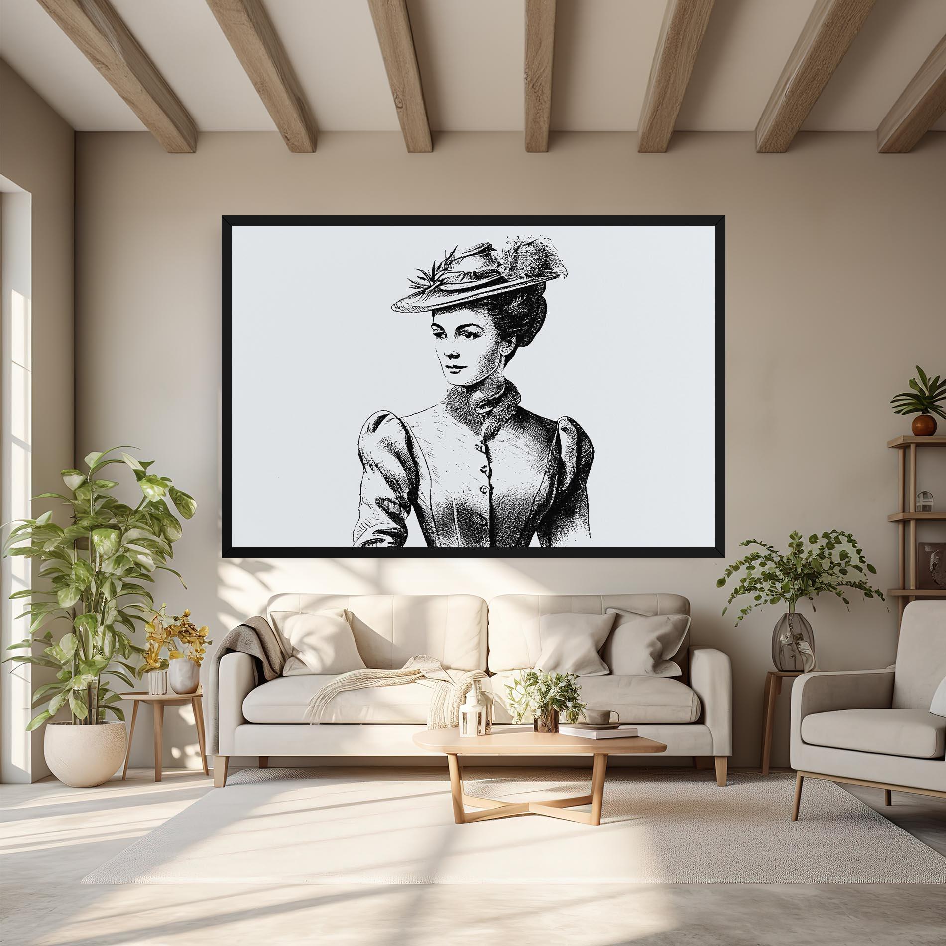 Vászonkép Noble Lady Hat mockup 6