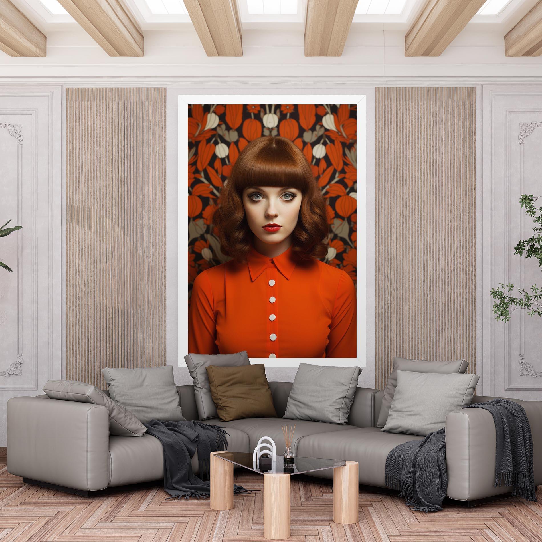 Vászonkép Orange Blouse Woman mockup 6