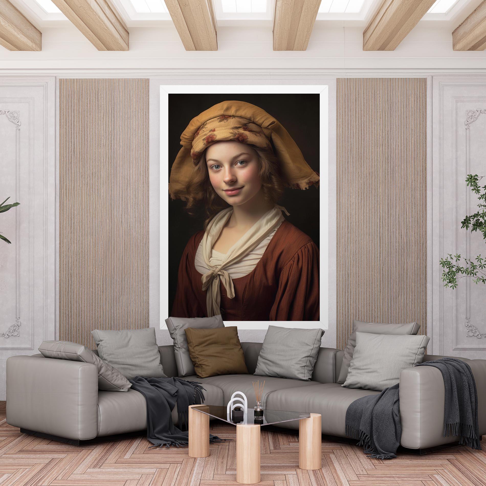 Vászonkép Young Vintage Woman mockup 6