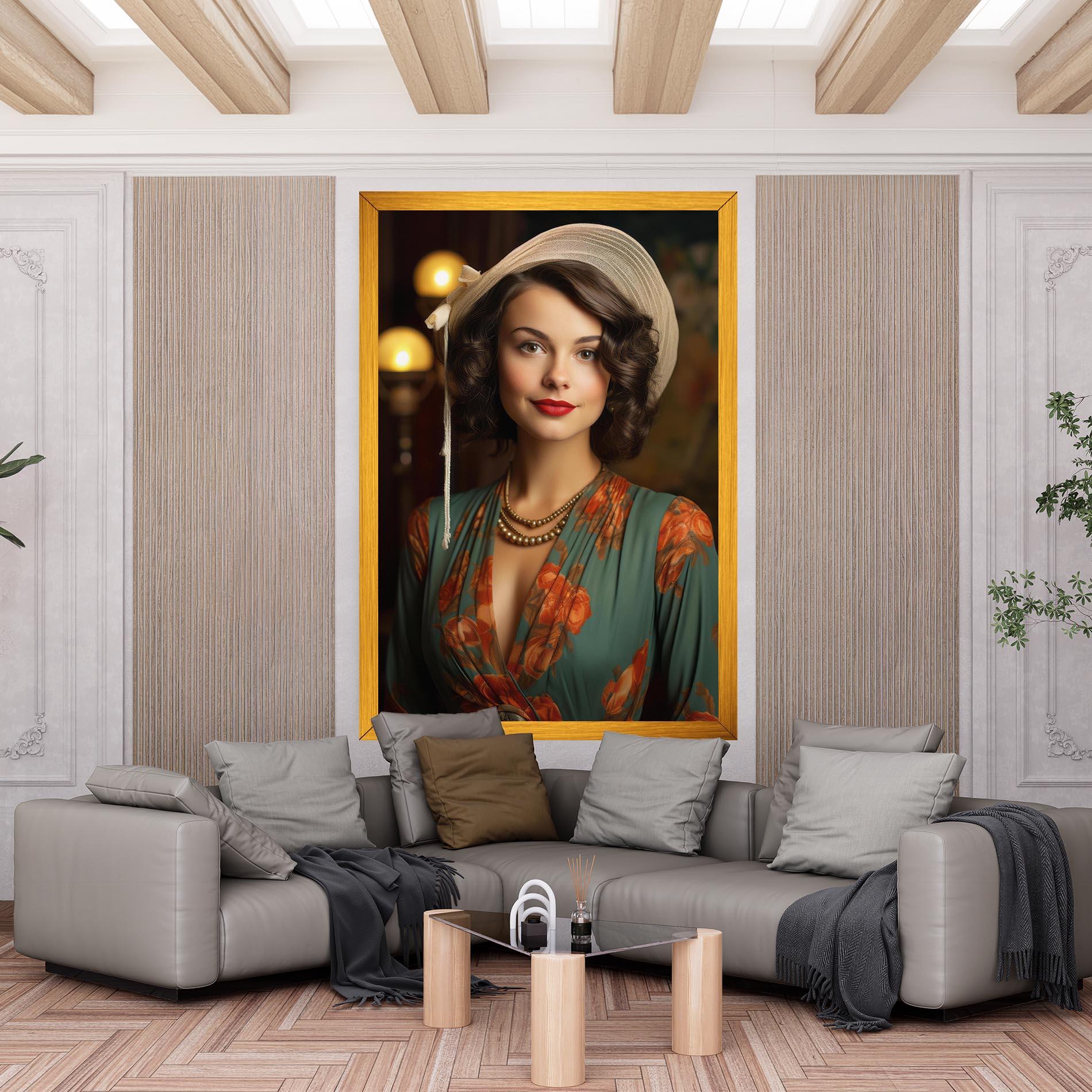 Vászonkép Green Orange Blouse mockup 6