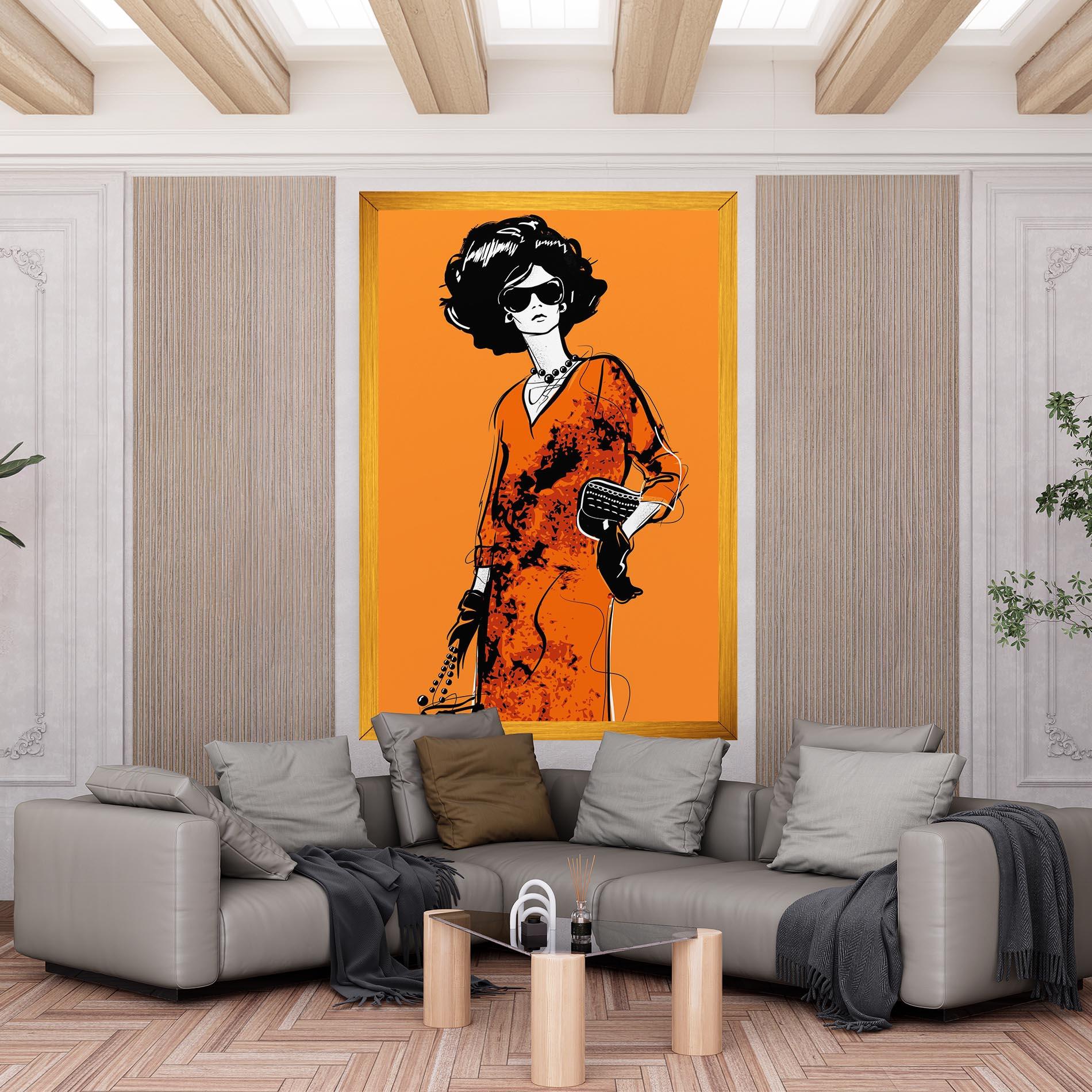 Vászonkép Old Orange Dress mockup 6