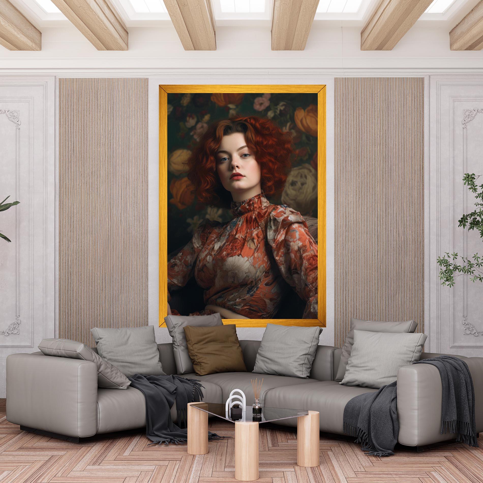 Vászonkép Red Vintage Hair mockup 6