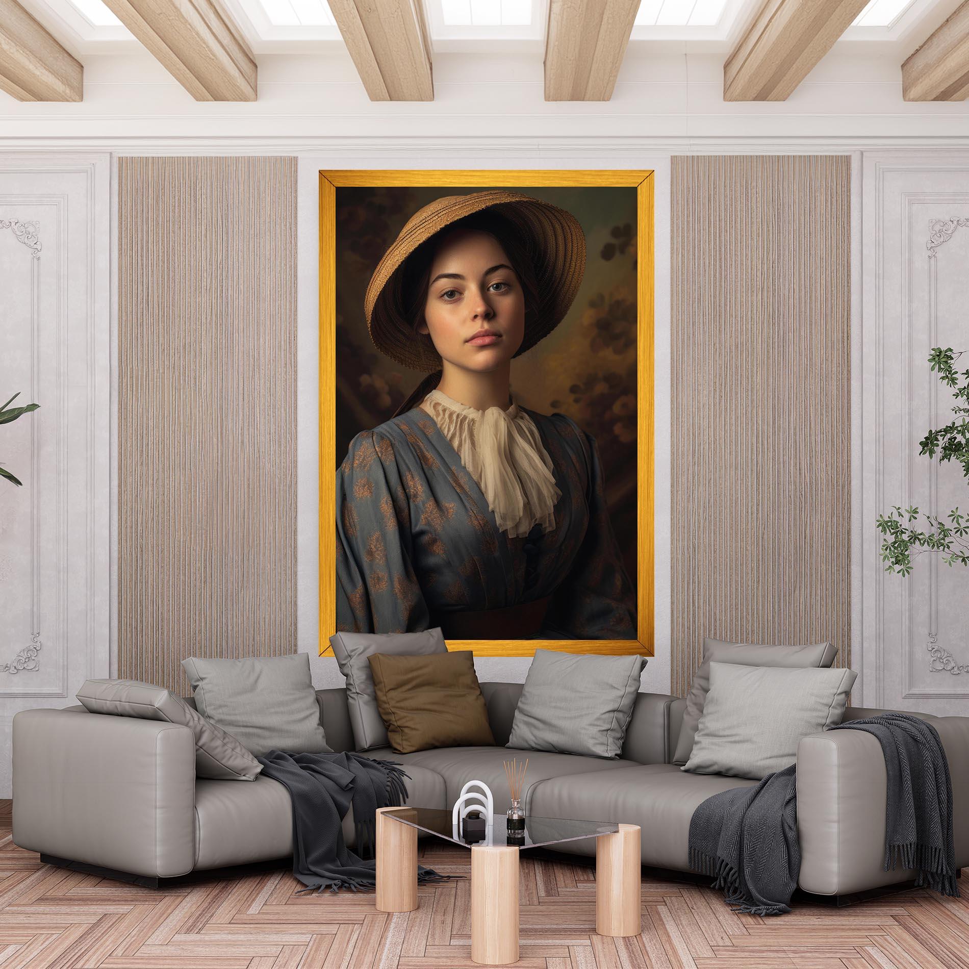 Vászonkép Vintage Blue Dress mockup 6