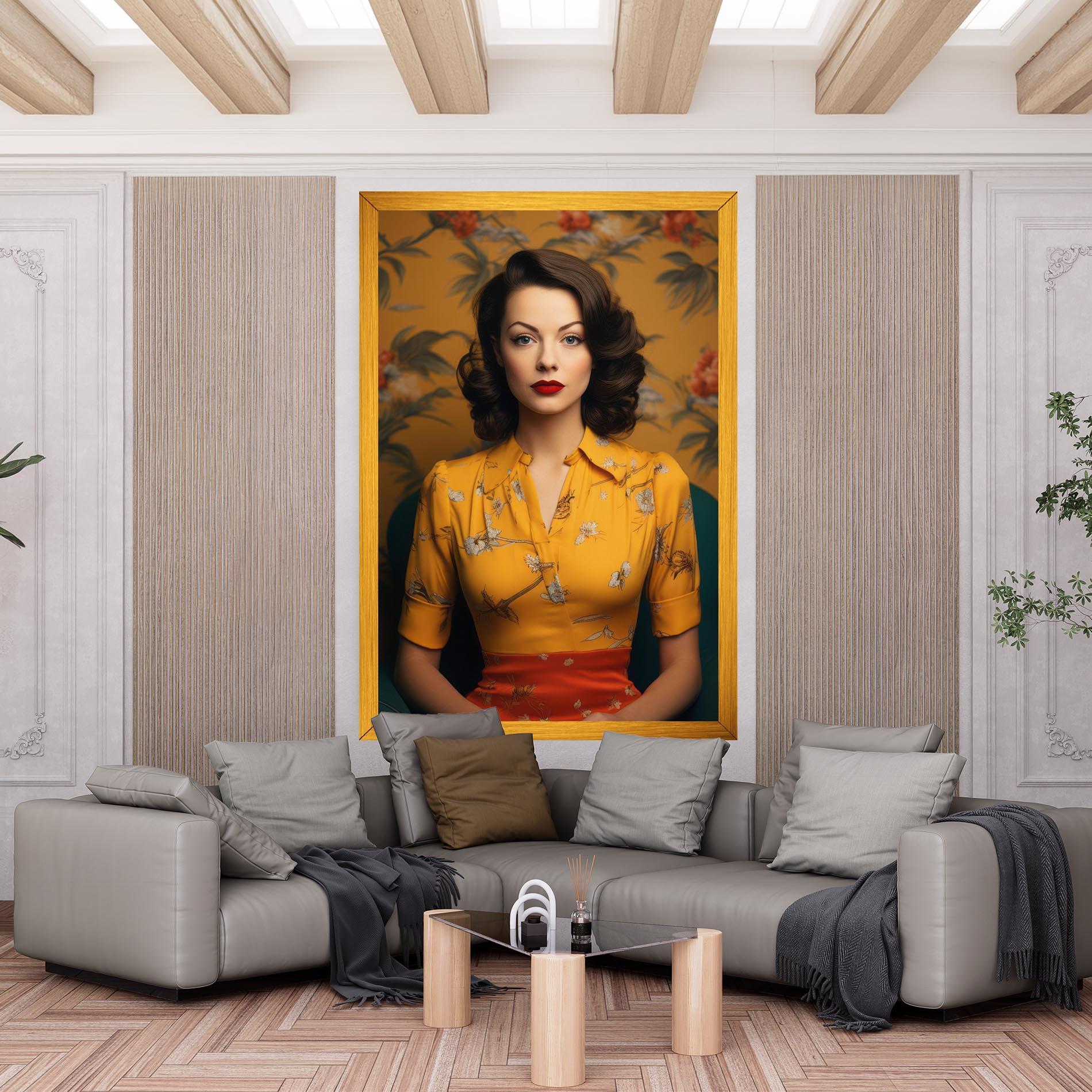 Vászonkép Yellow Red Dress mockup 6