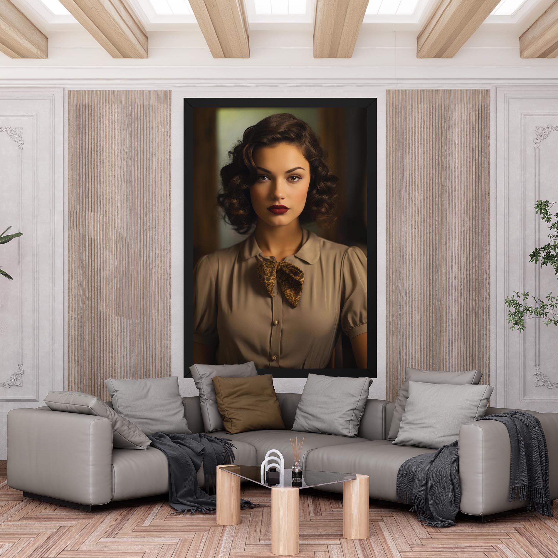 Vászonkép Beige Vintage Blouse mockup 6