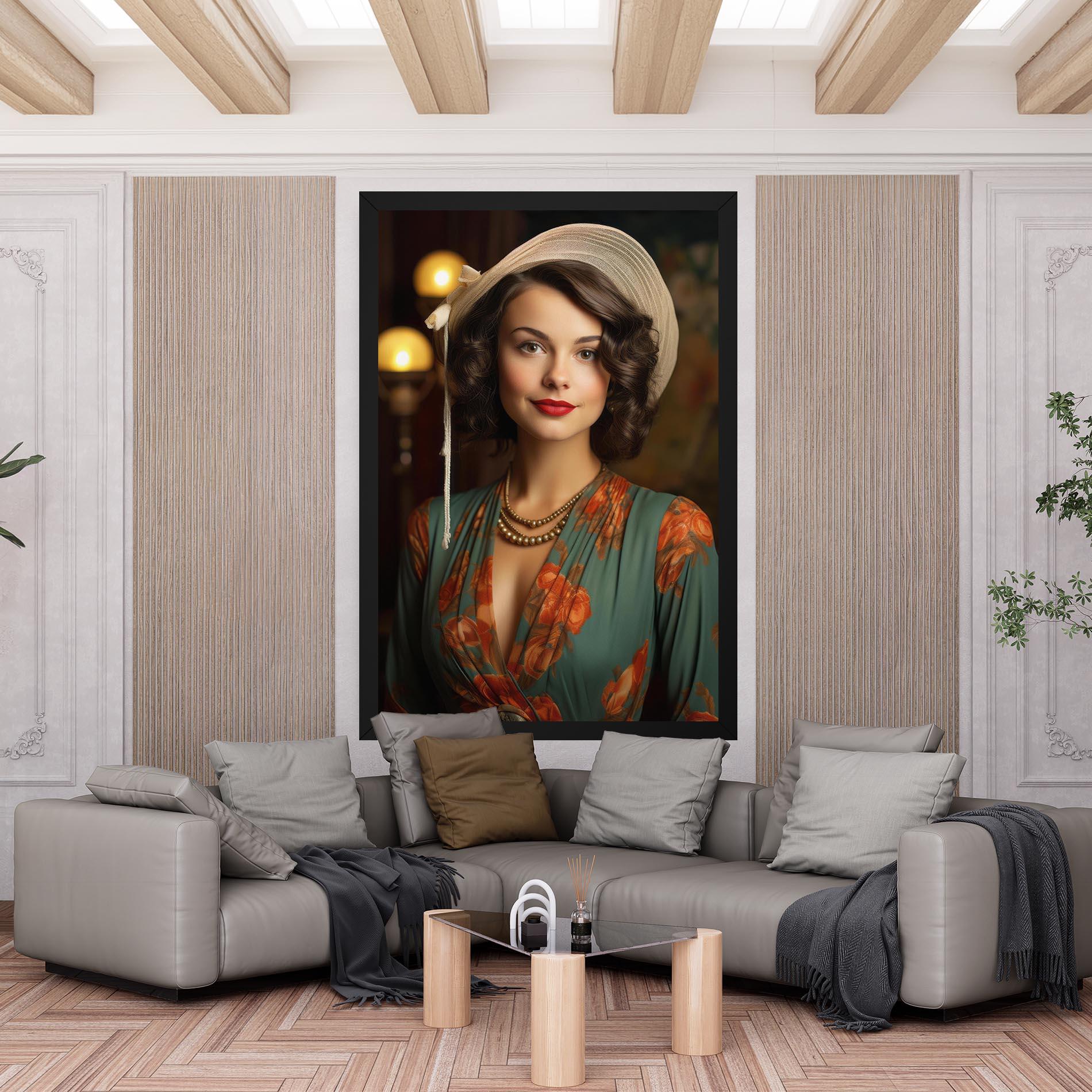 Vászonkép Green Orange Blouse mockup 6