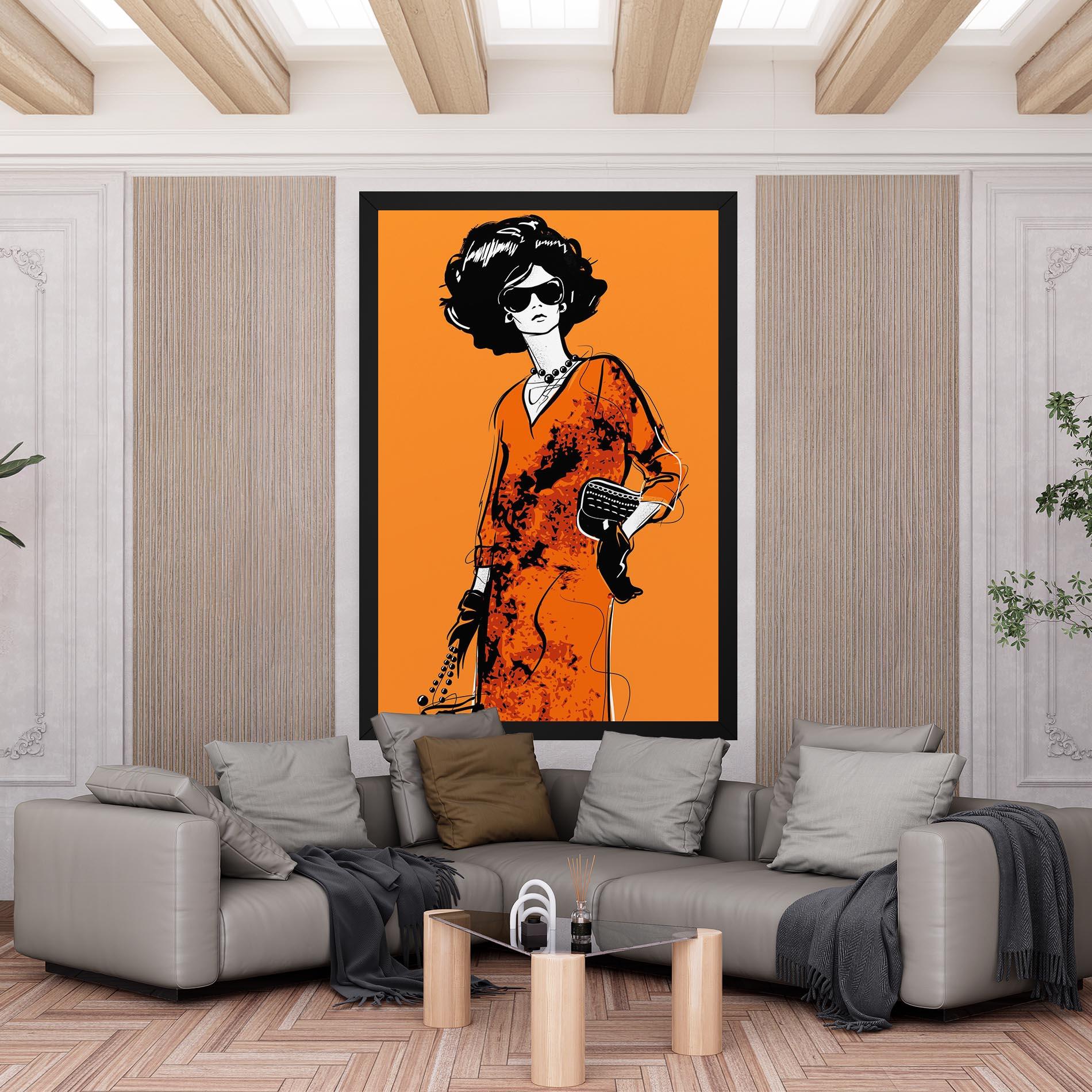 Vászonkép Old Orange Dress mockup 6