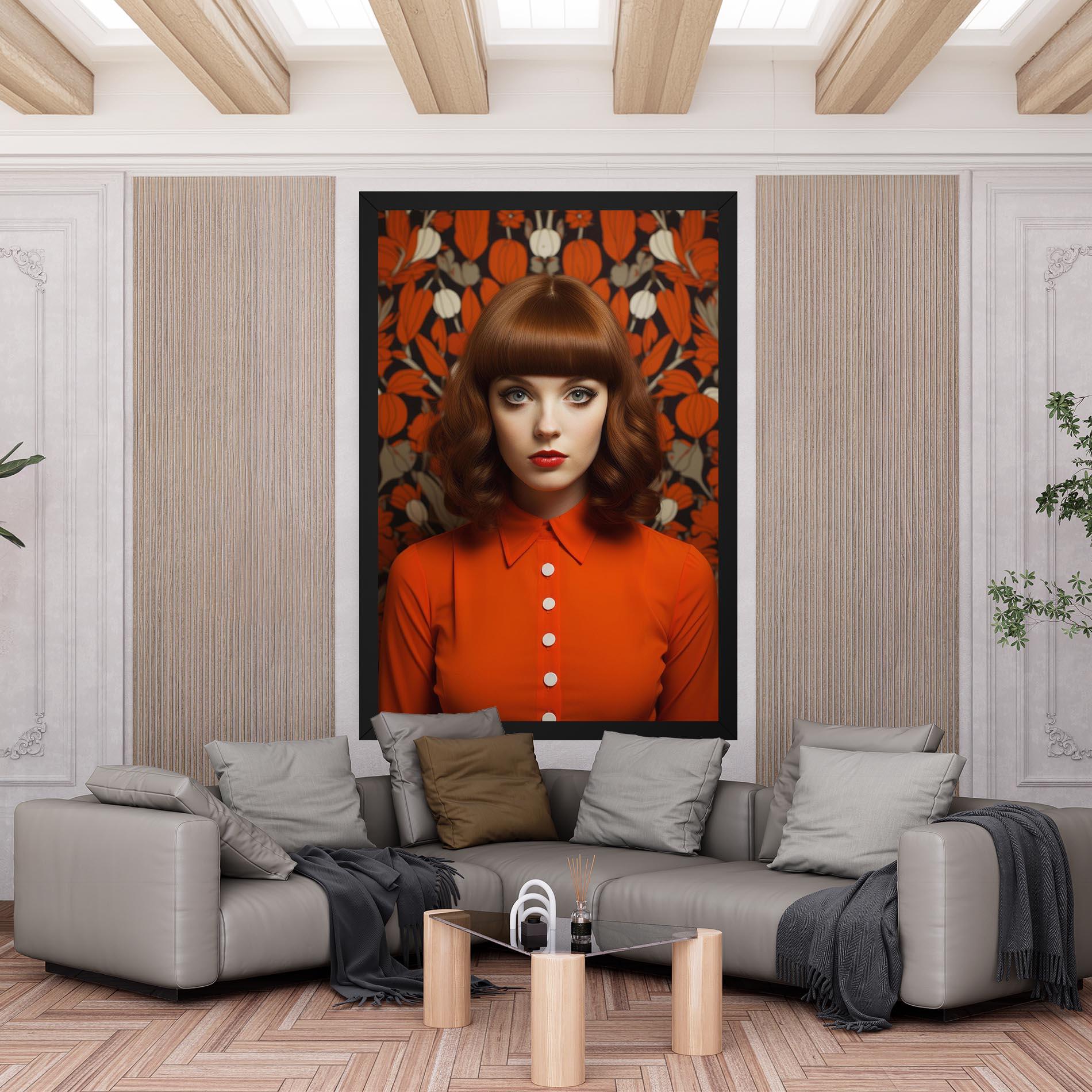 Vászonkép Orange Blouse Woman mockup 6