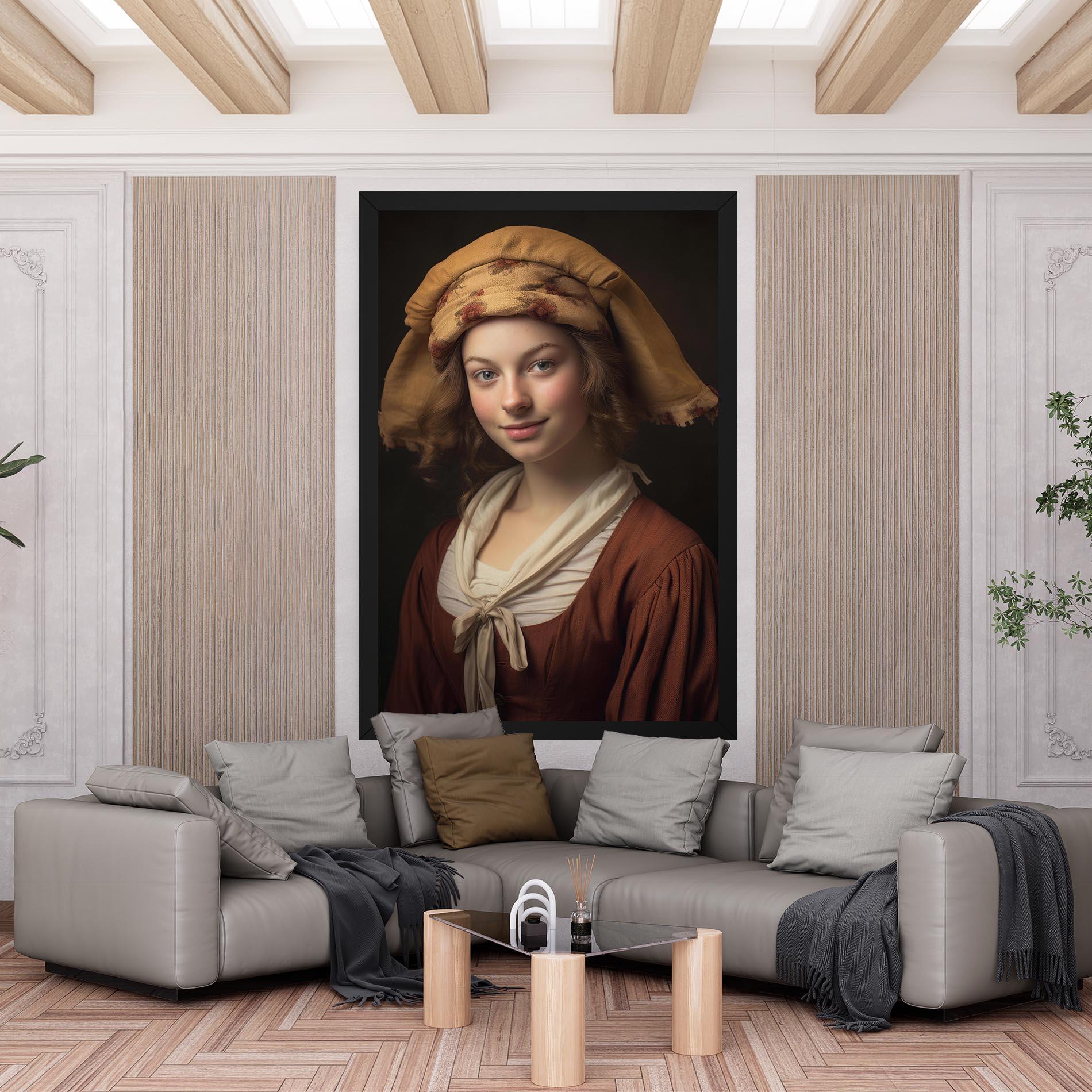 Vászonkép Young Vintage Woman mockup 6