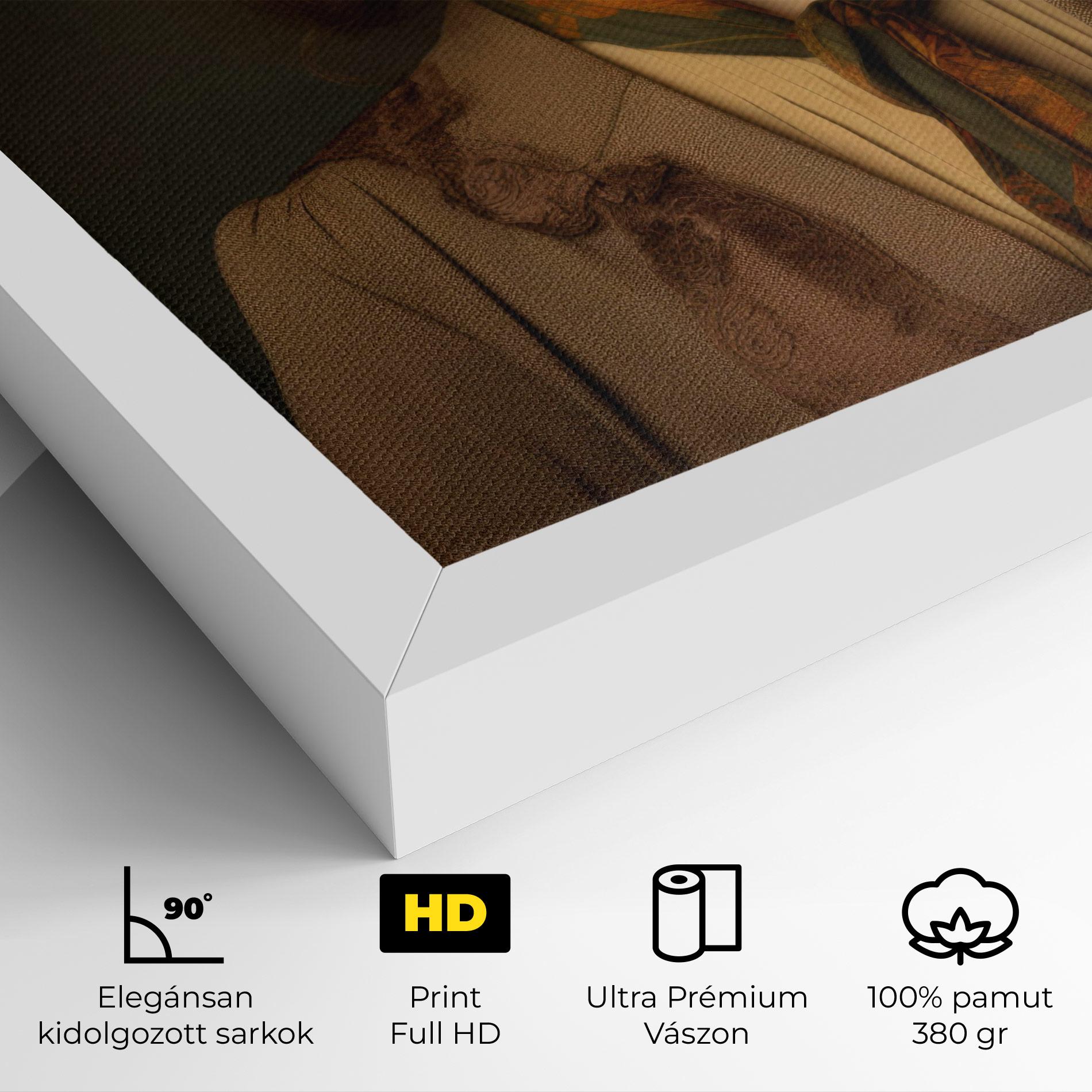 Vászonkép Cream Vintage Hat mockup 4