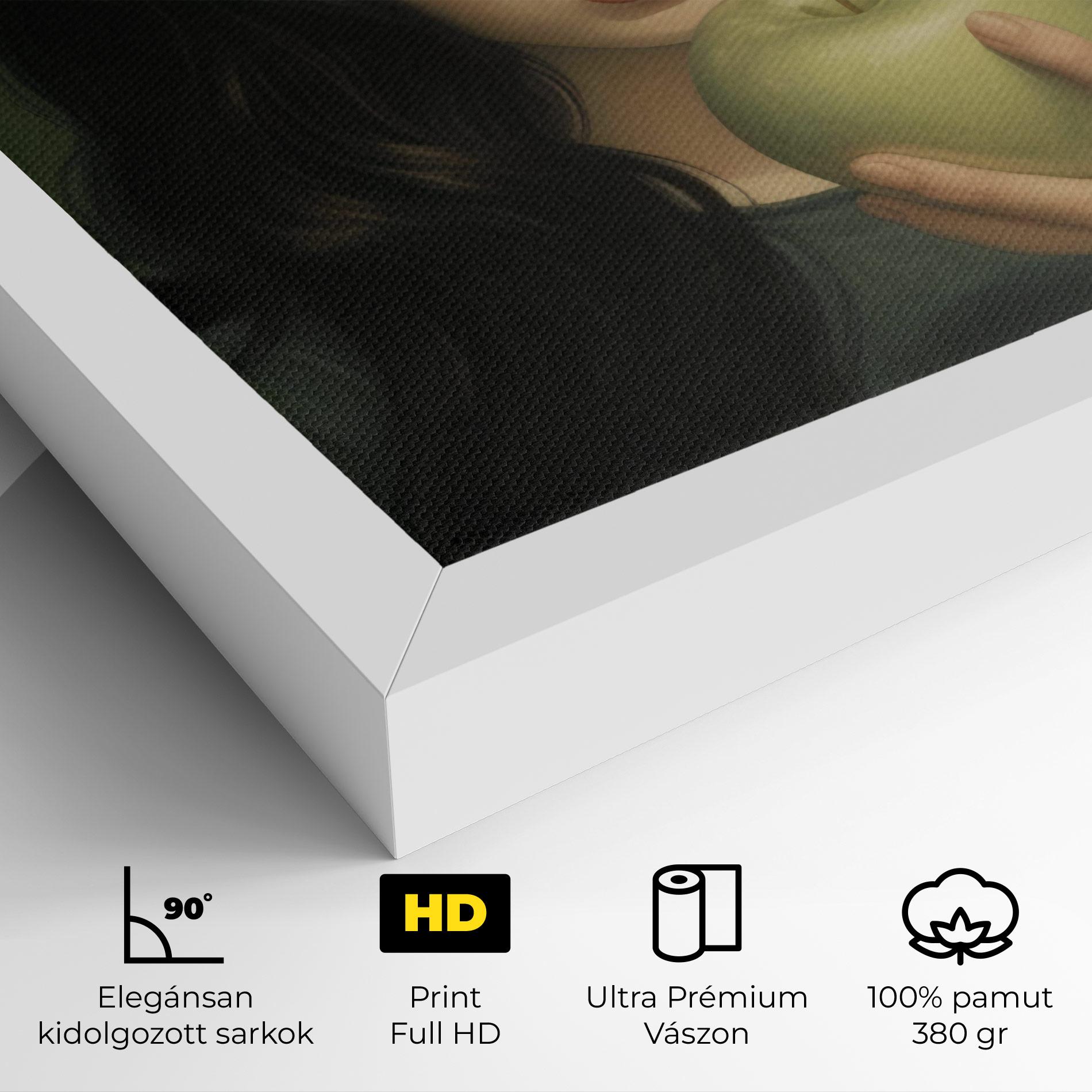 Vászonkép Green Apple Painting mockup 4