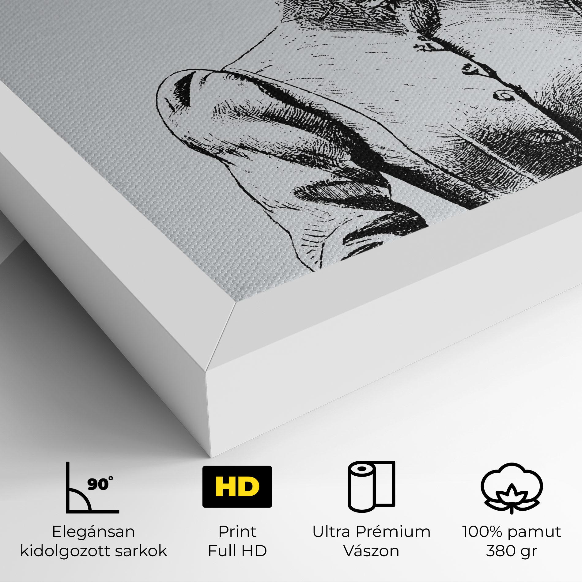 Vászonkép Noble Lady Hat mockup 4