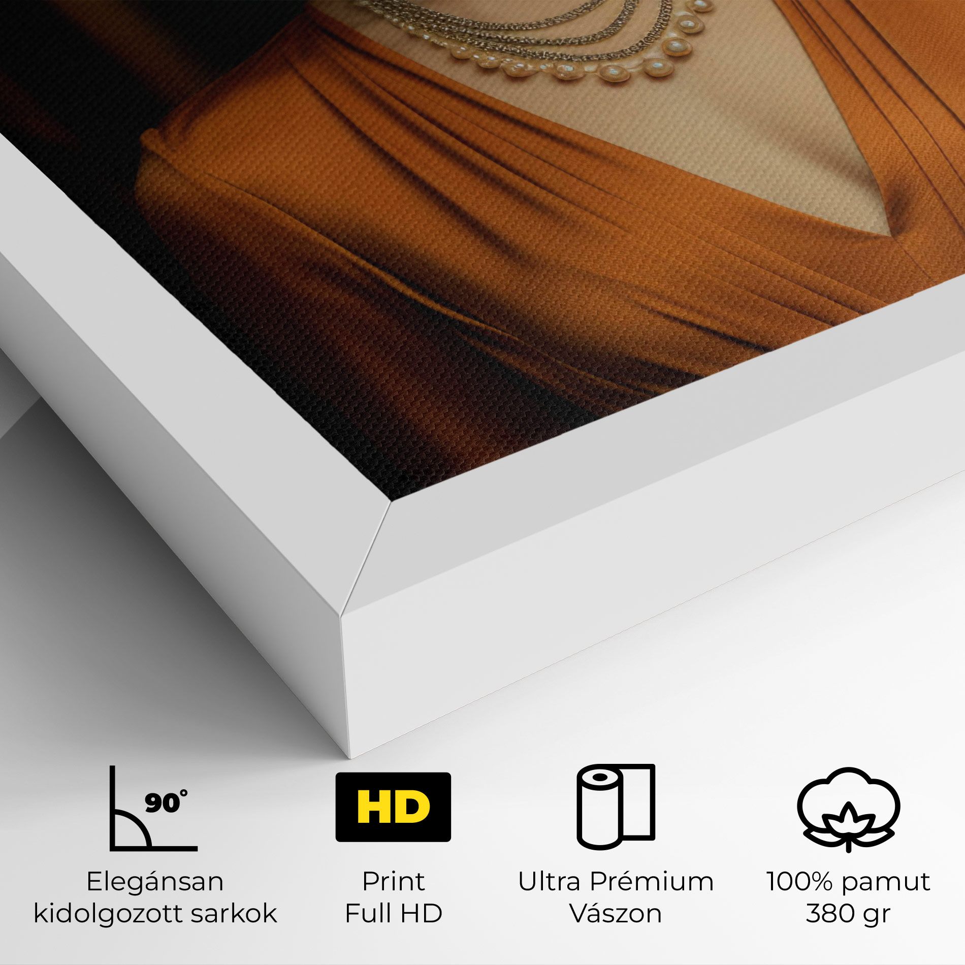 Orange Blouse Pearls mockup 4