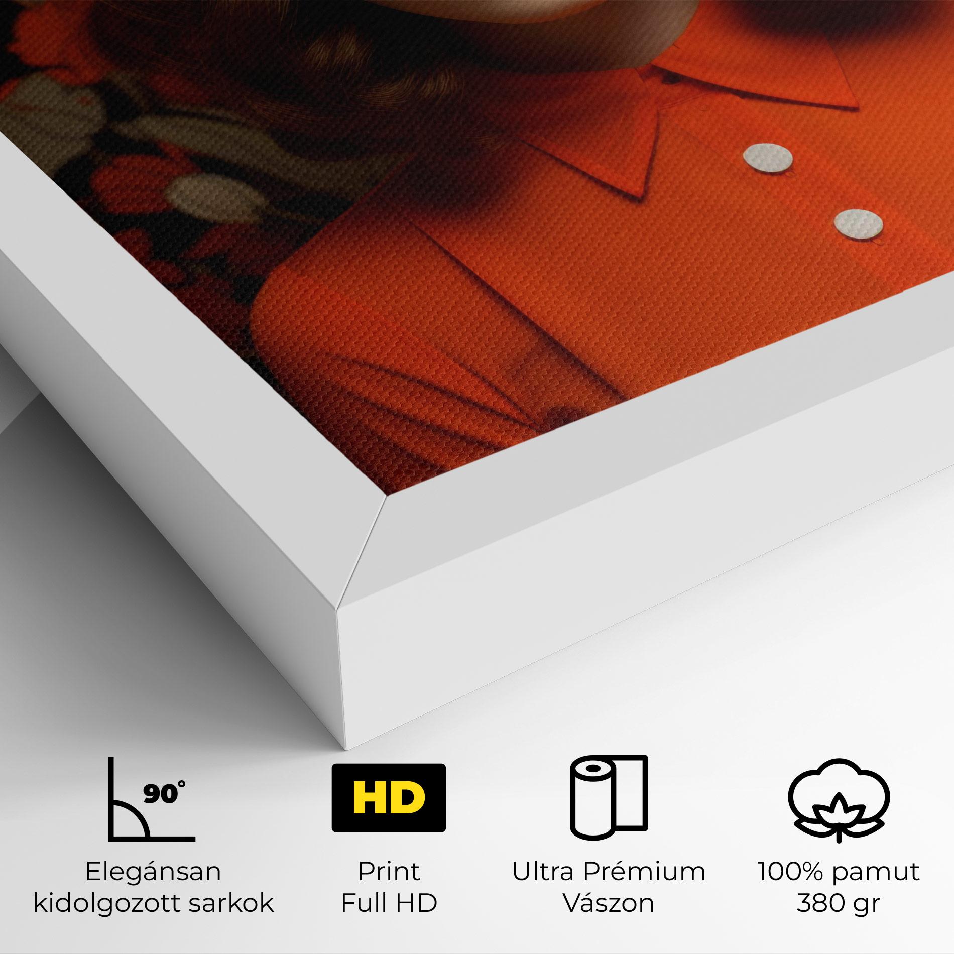 Vászonkép Orange Blouse Woman mockup 4