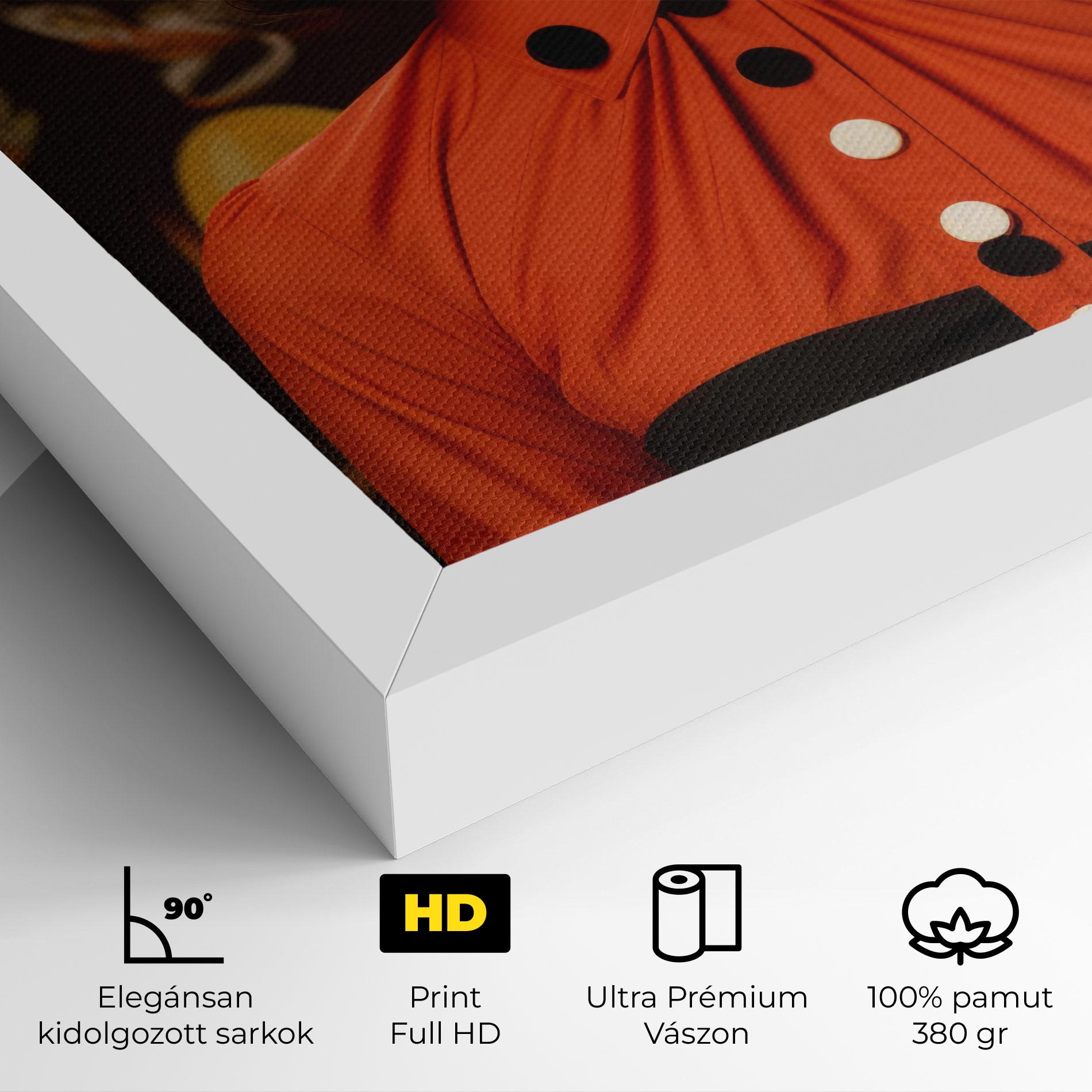 Vászonkép Vintage Red Black mockup 4