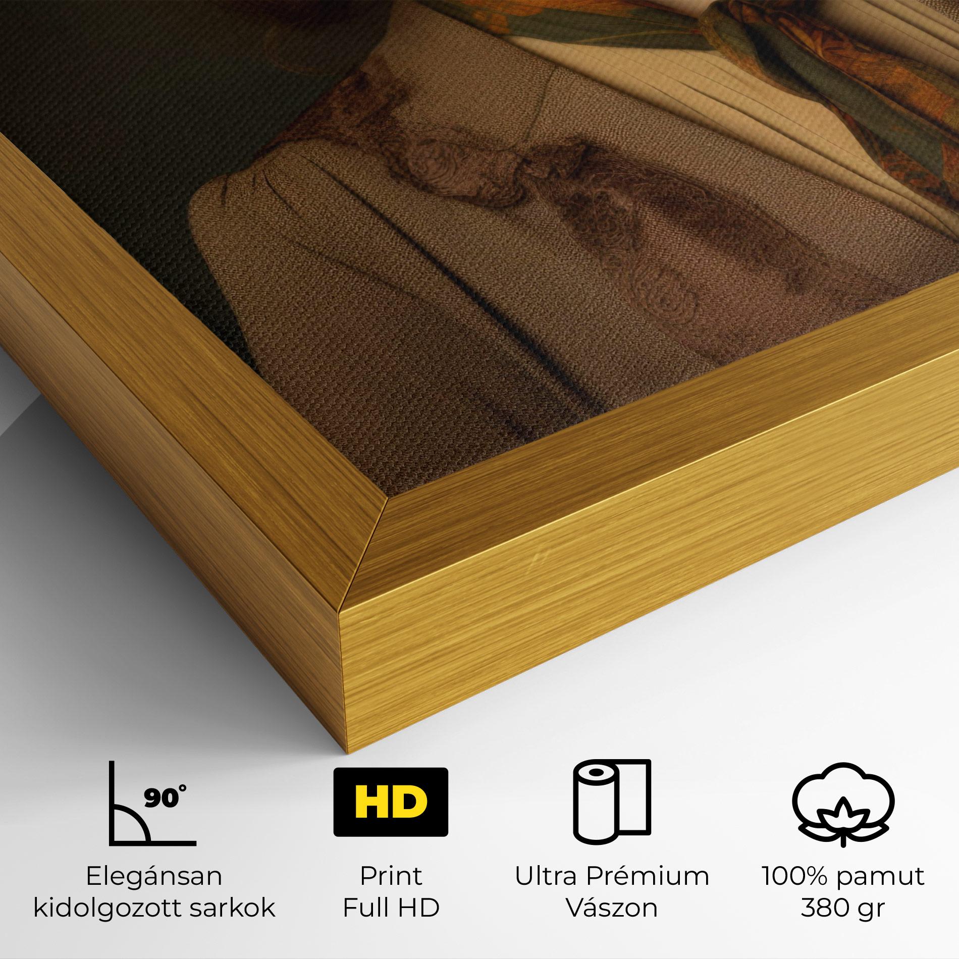 Vászonkép Cream Vintage Hat mockup 4