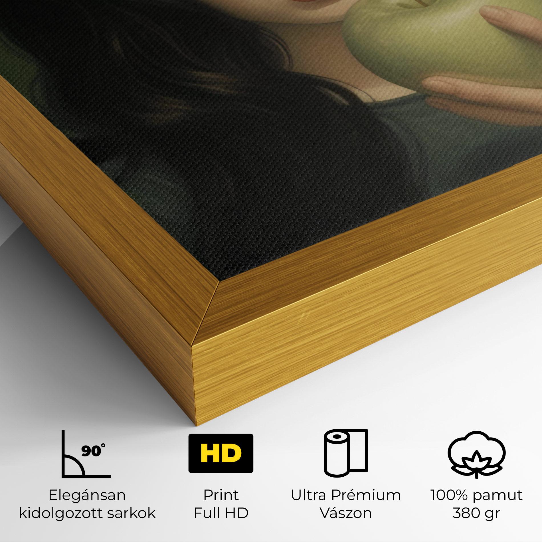 Vászonkép Green Apple Painting mockup 4