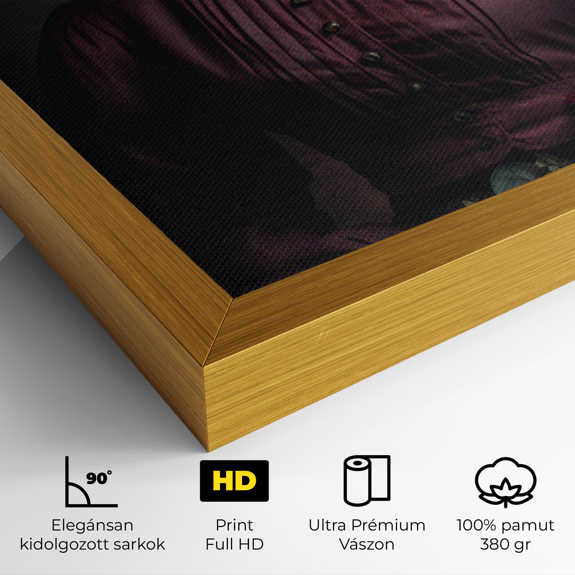 Vászonkép Holding Vintage Rose mockup 4