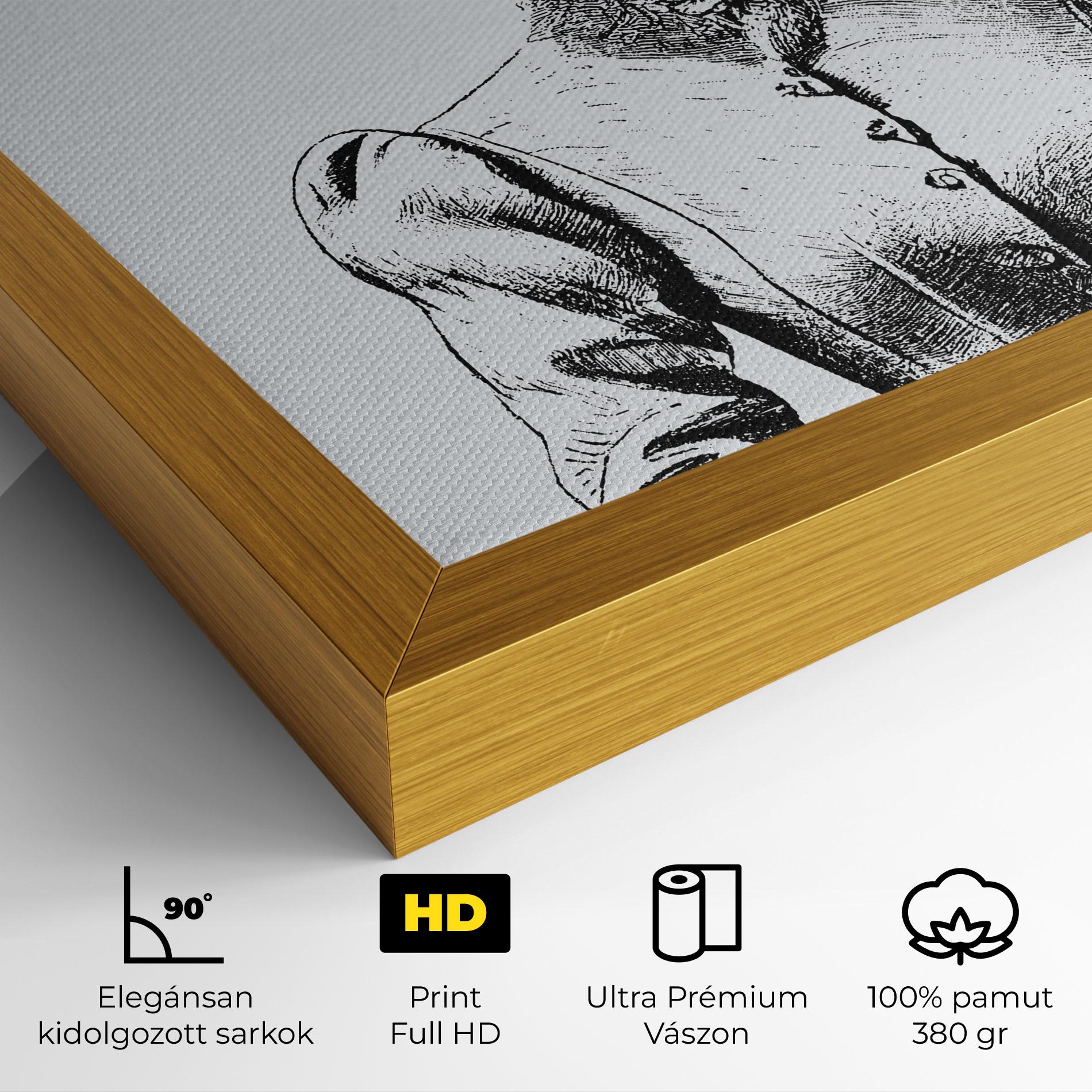 Vászonkép Noble Lady Hat mockup 4